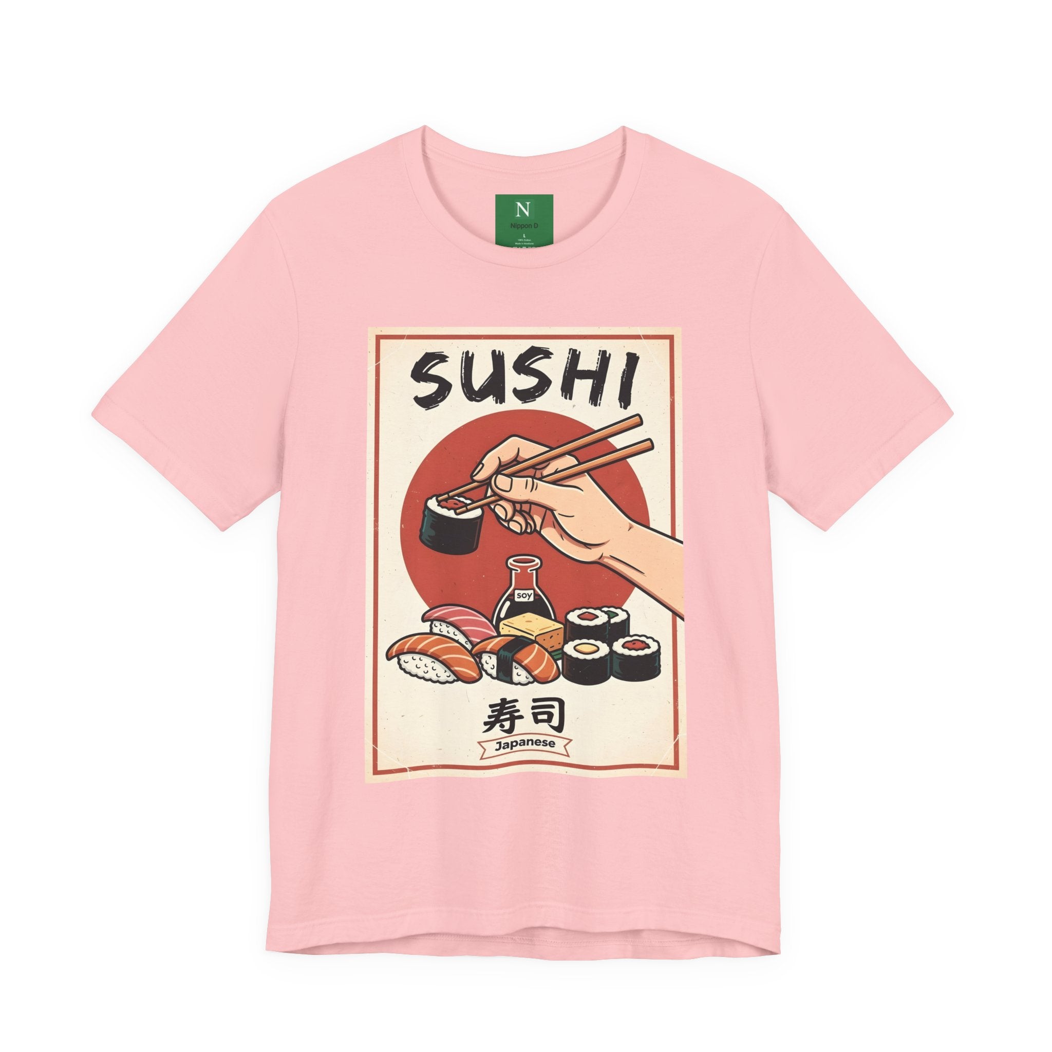 Sushi Poster Graphic Tee — Retro Japanese Sushi Shirt