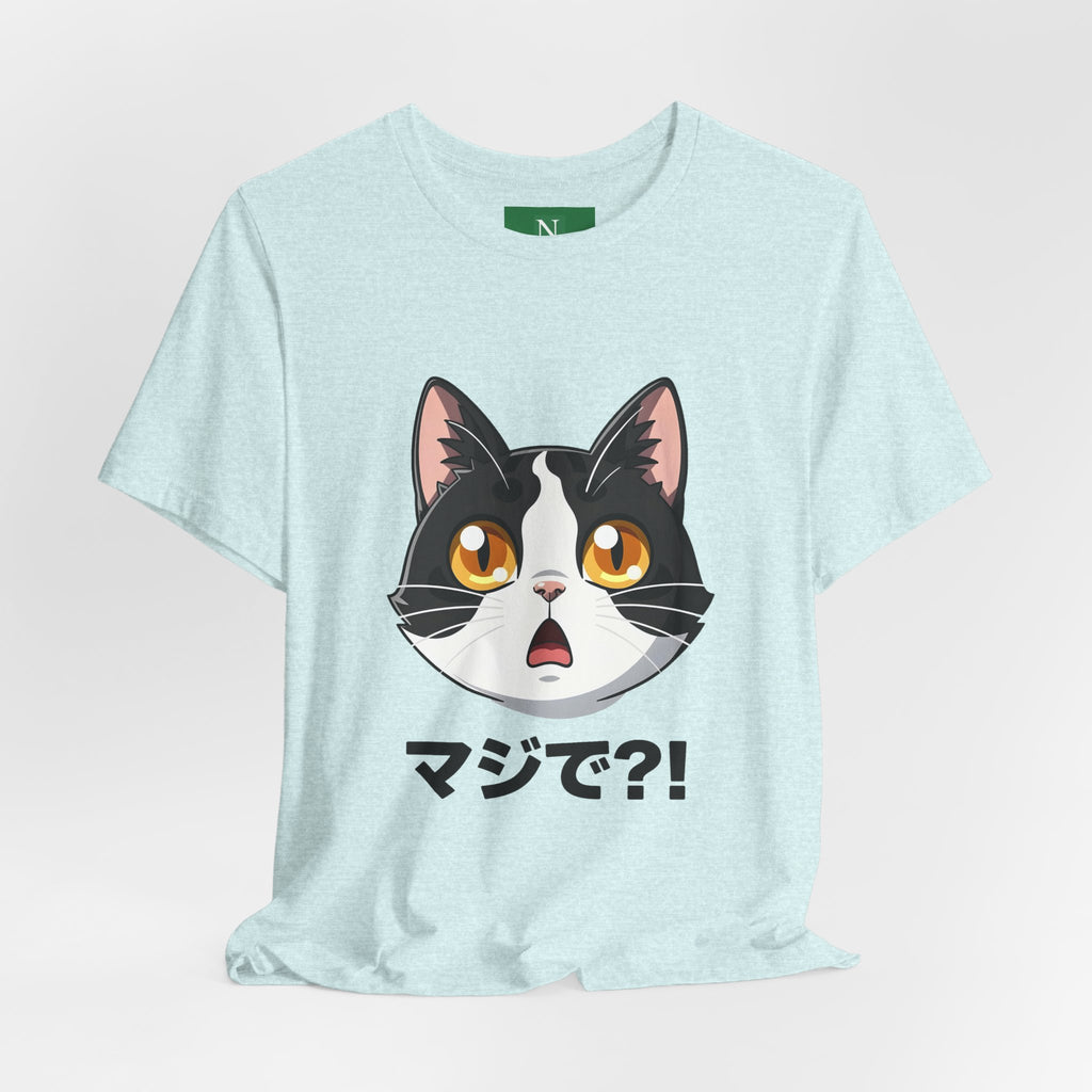 Cat Shock Face Graphic Tee — マジで?! Cute Anime Cat T-Shirt