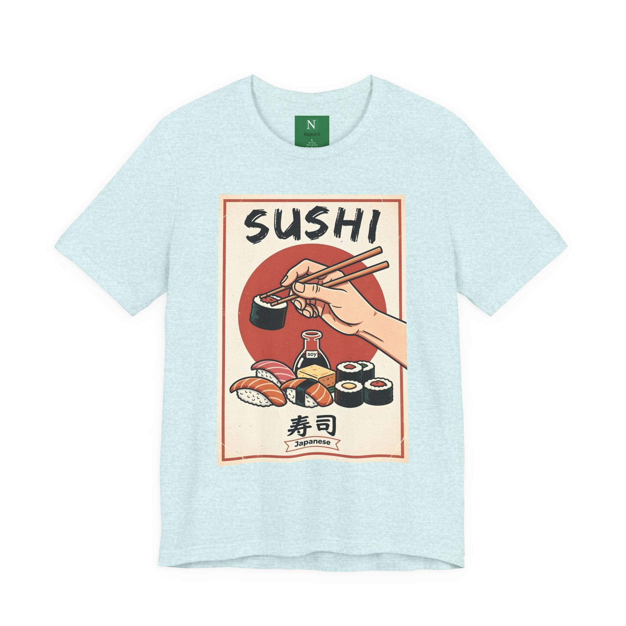 Sushi Poster Graphic Tee — Retro Japanese Sushi Shirt
