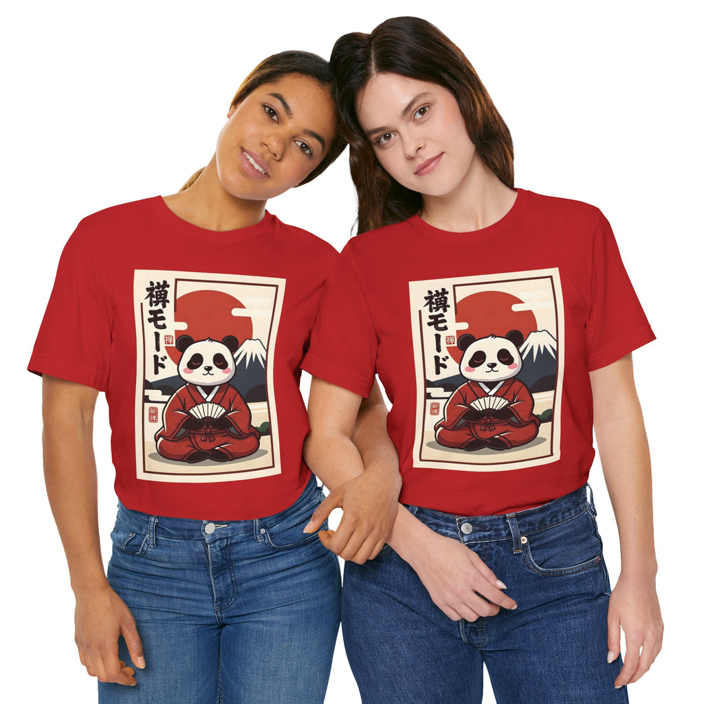 Panda Samurai Tee — Cute Japanese Ukiyo-e Style Graphic T-Shirt