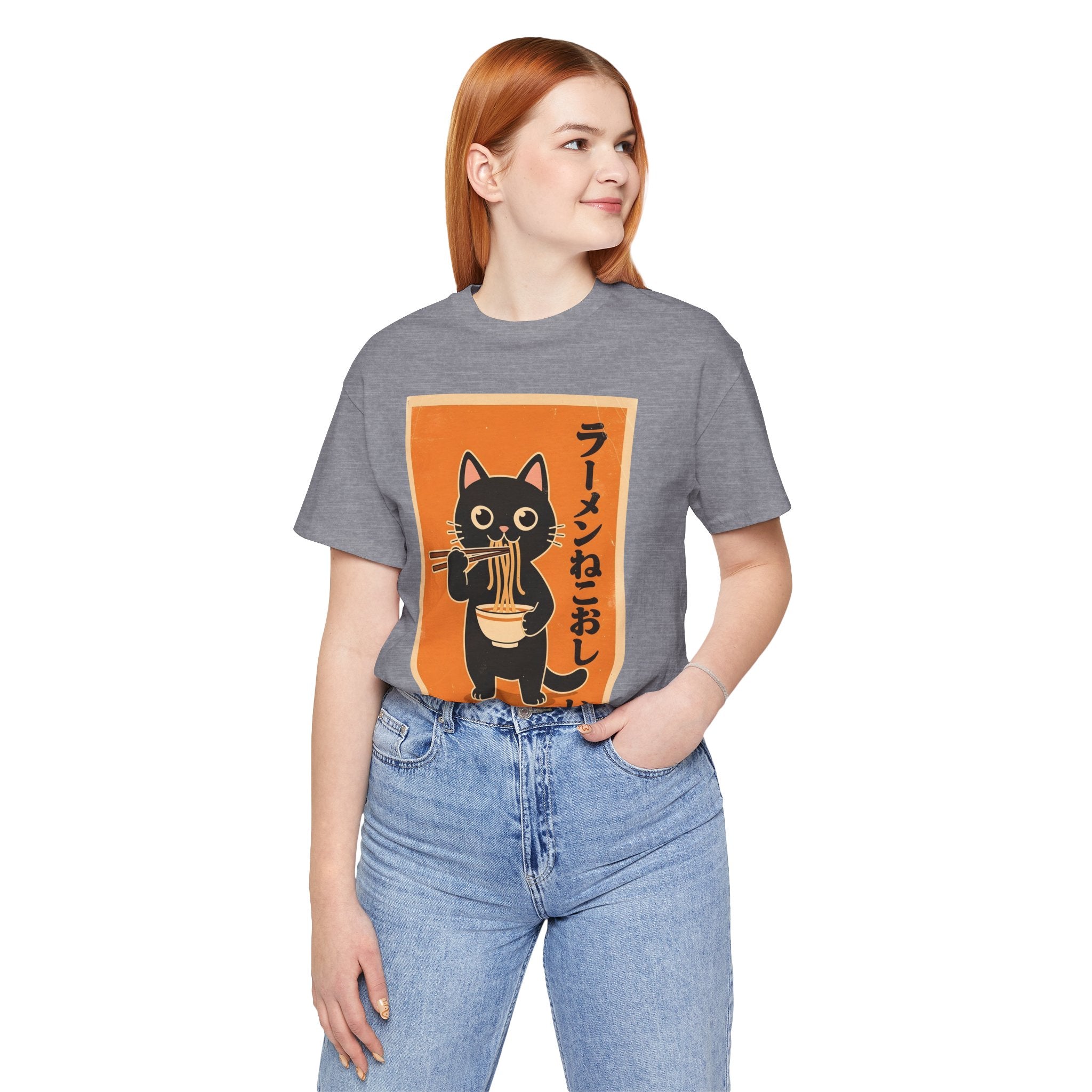 Ramen Cat Tee — Cute Japanese Cat Eating Noodles Graphic T-Shirt