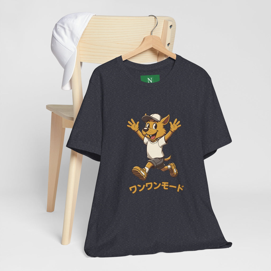 Happy Corgi Character Tee — ワンワンモード (Dog Mode) Cute Cartoon Shirt