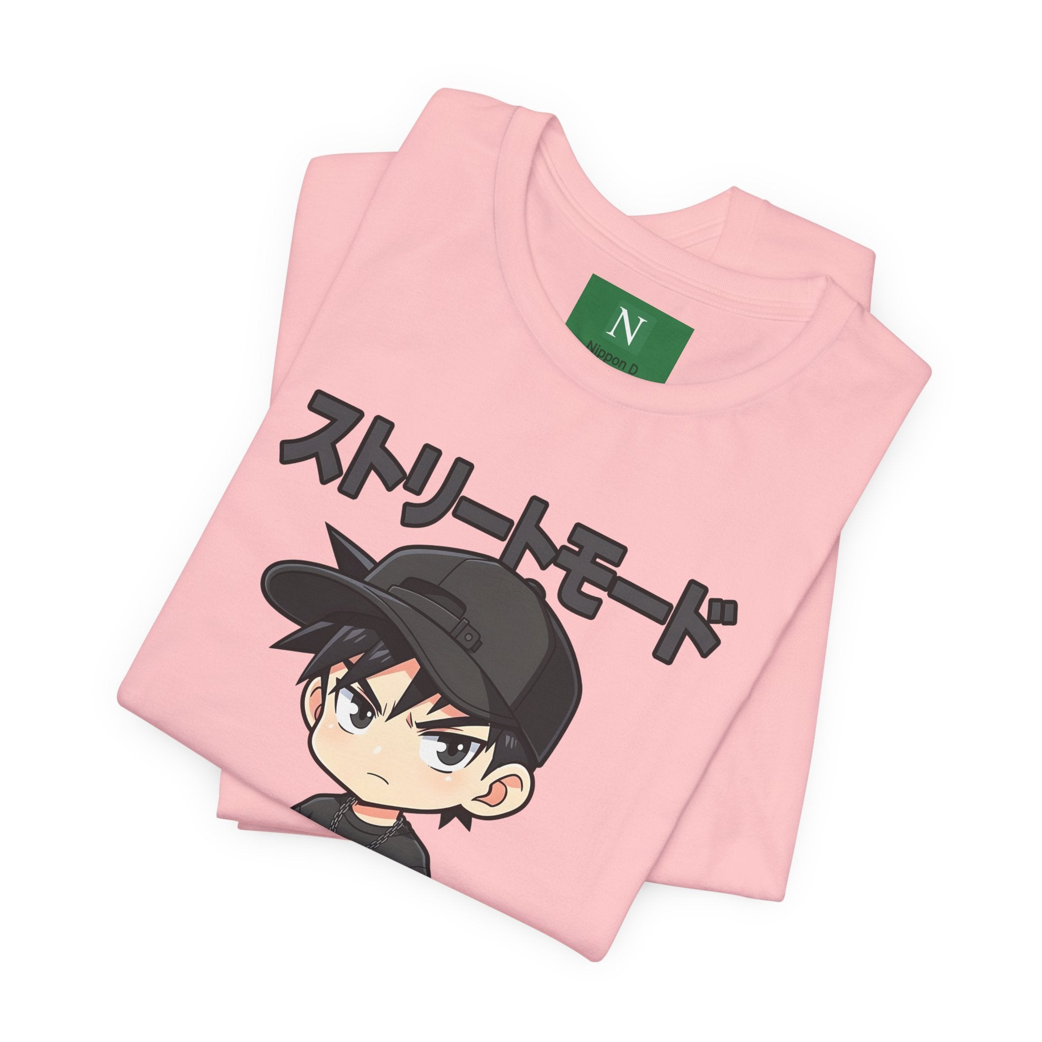 Street Mode Anime Boy T-Shirt — Japanese Text Graphic Tee