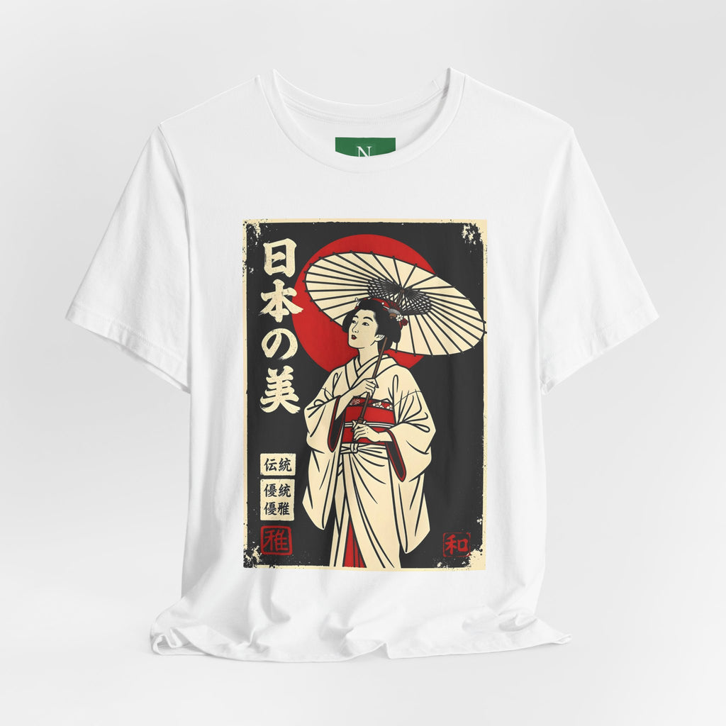 Geisha Umbrella T‑Shirt — Japanese Beauty Vintage Ukiyo-e Tee