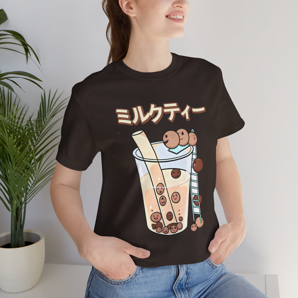 Boba Milk Tea T‑Shirt – ミルクティー Bubble Tea Graphic Tee