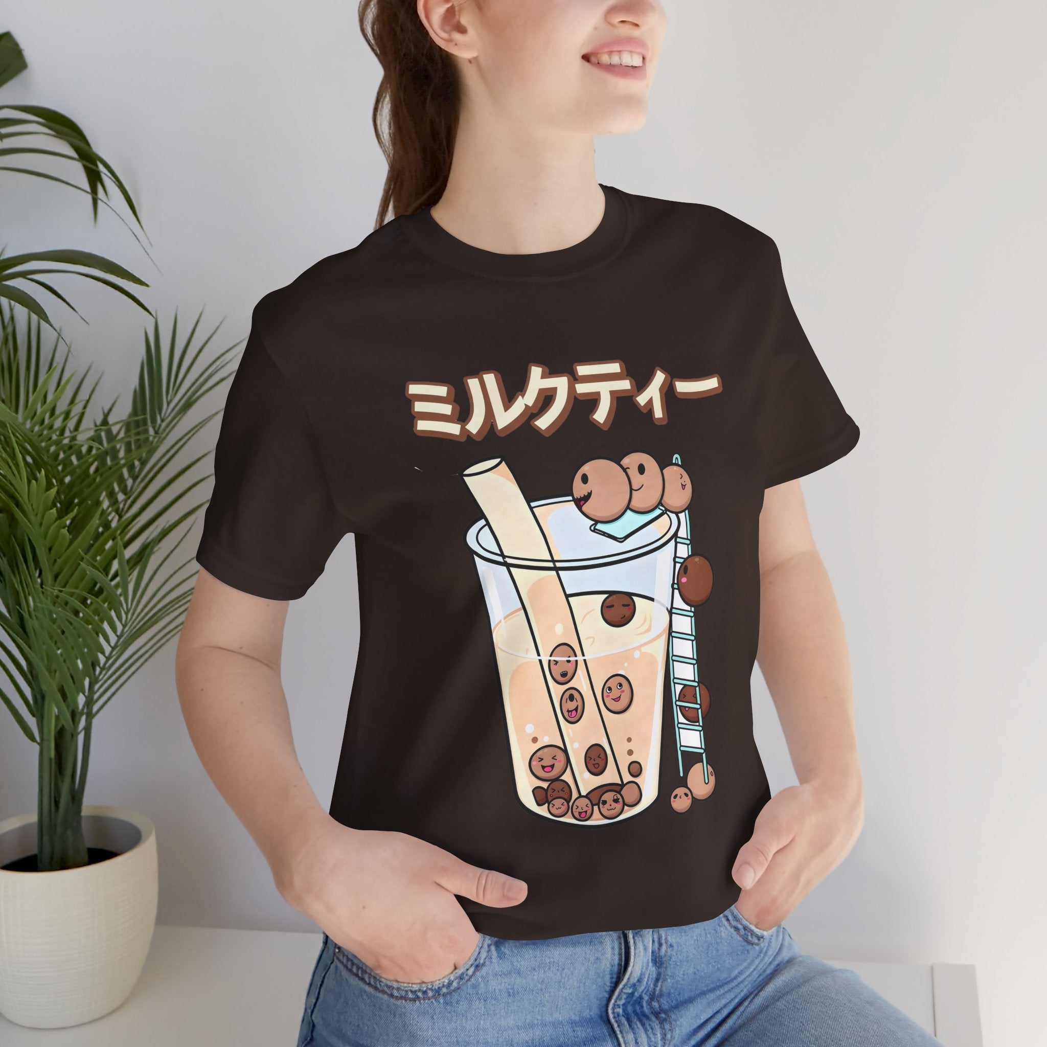 Boba Milk Tea T‑Shirt – ミルクティー Bubble Tea Graphic Tee