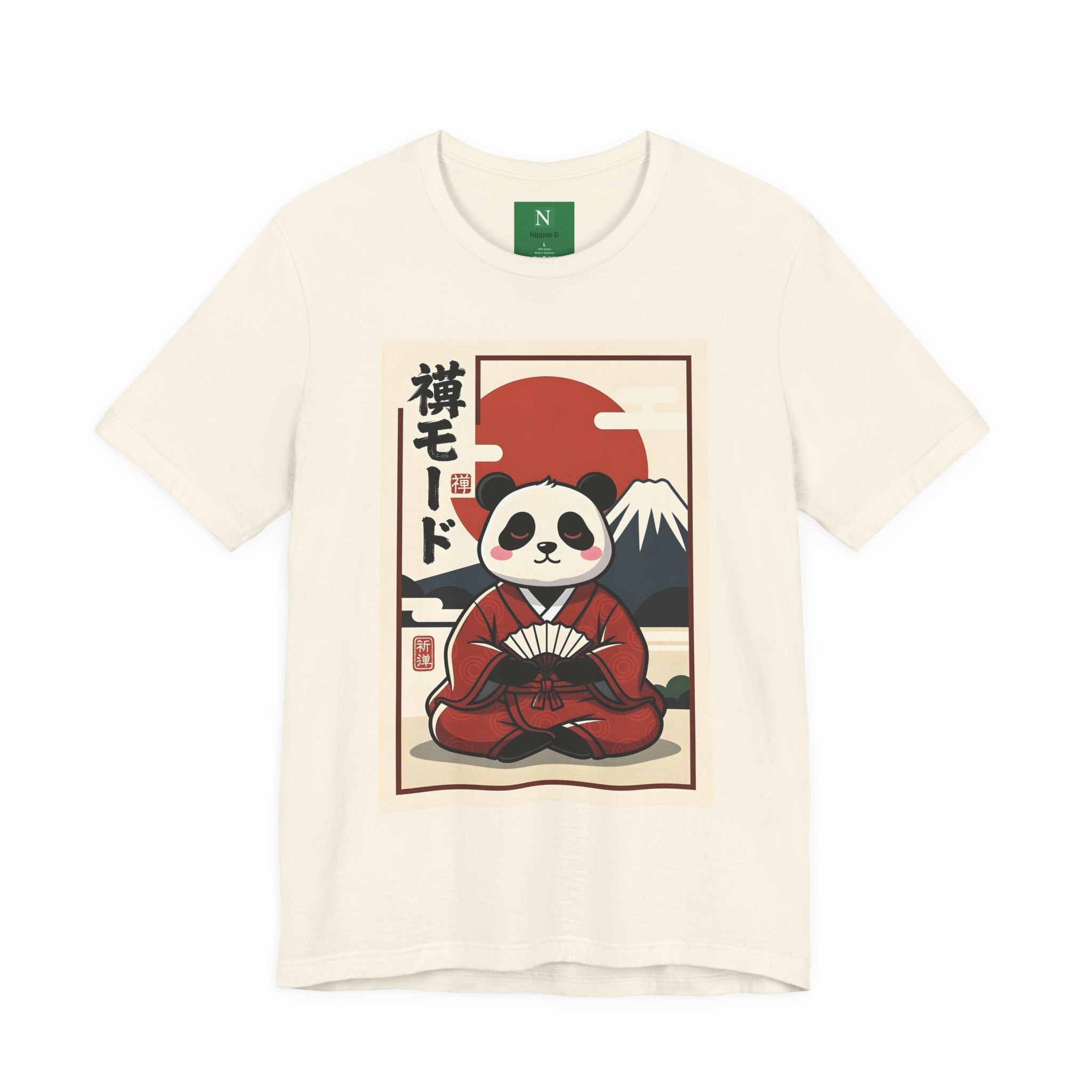 Panda Samurai Tee — Cute Japanese Ukiyo-e Style Graphic T-Shirt