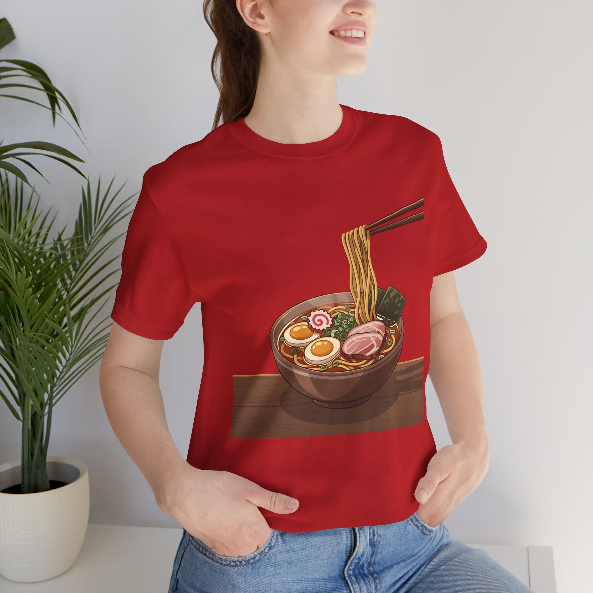 Ramen Bowl Graphic Tee – Chopsticks & Noodles Japanese Food T-Shirt