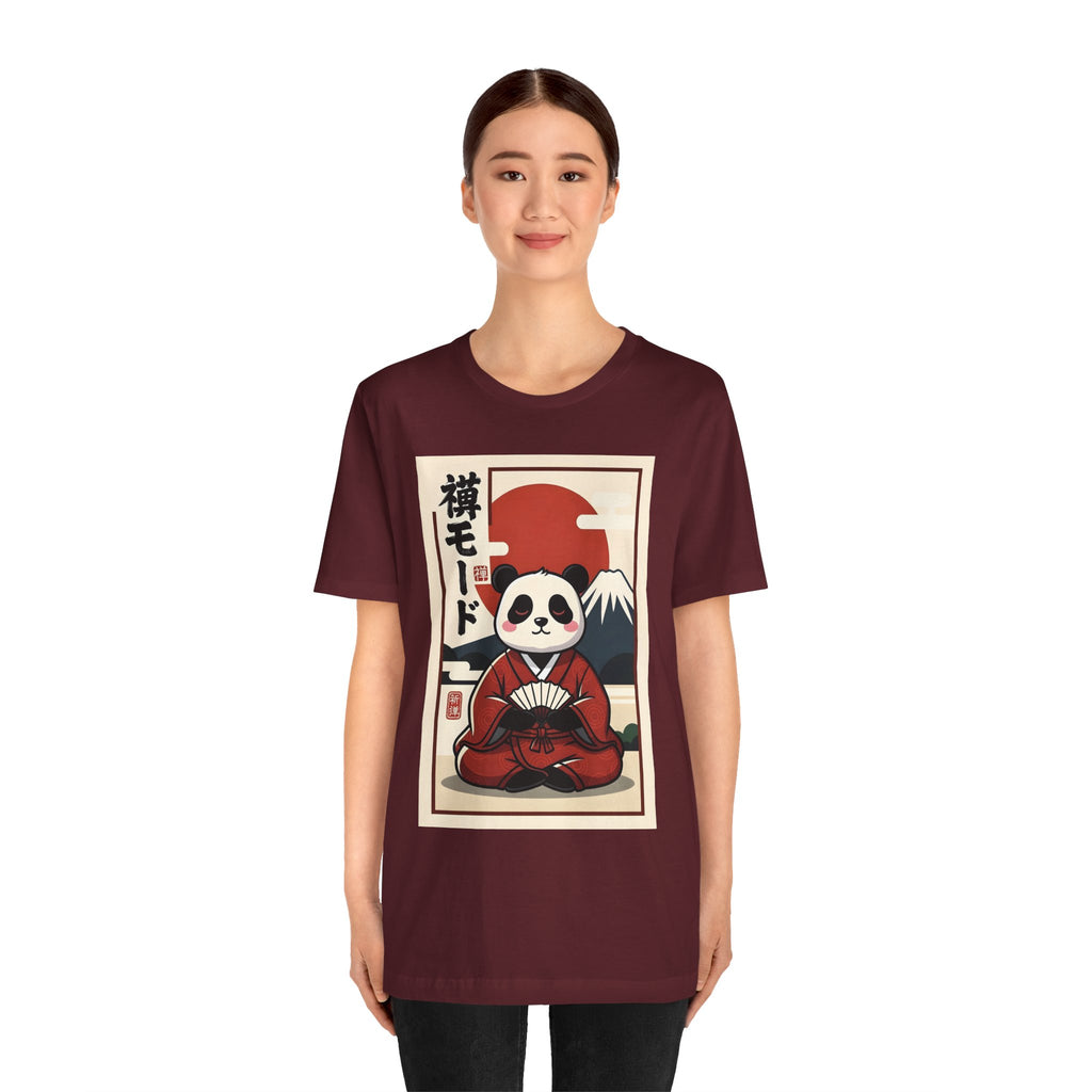 Panda Samurai Tee — Cute Japanese Ukiyo-e Style Graphic T-Shirt