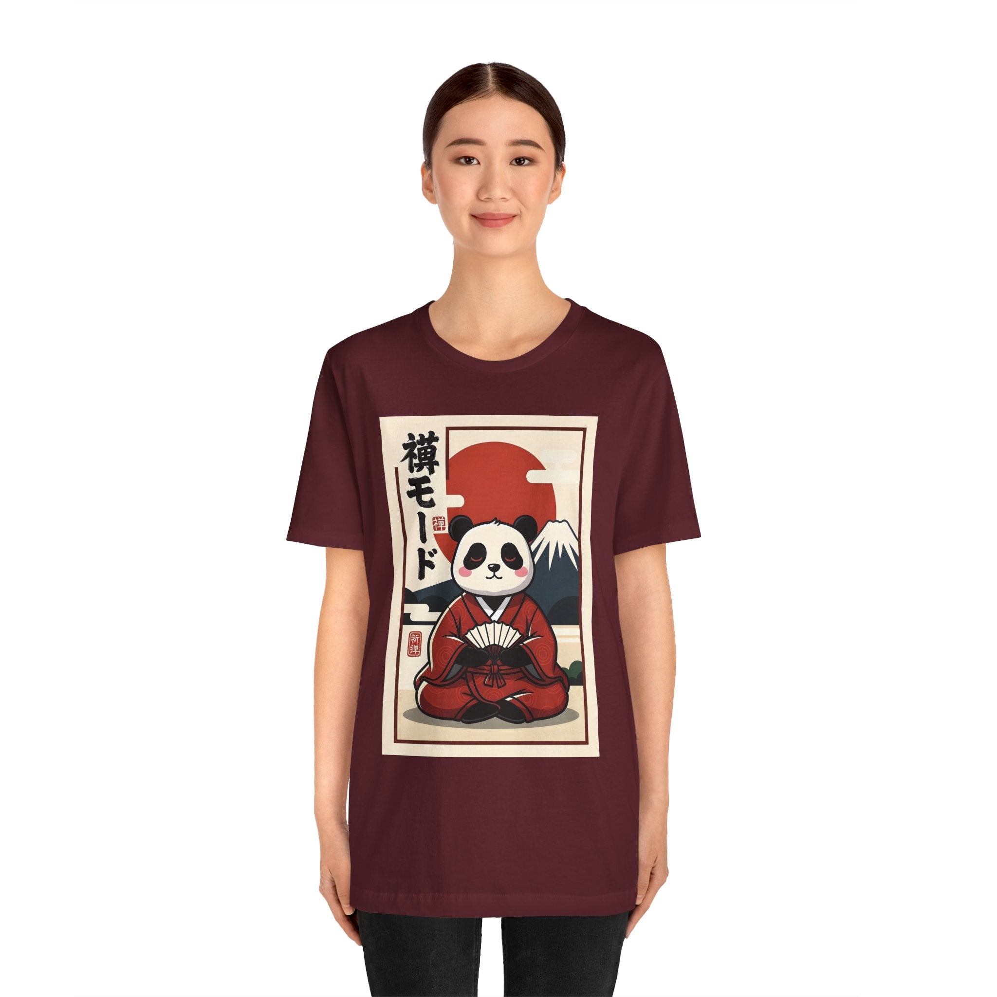 Panda Samurai Tee — Cute Japanese Ukiyo-e Style Graphic T-Shirt