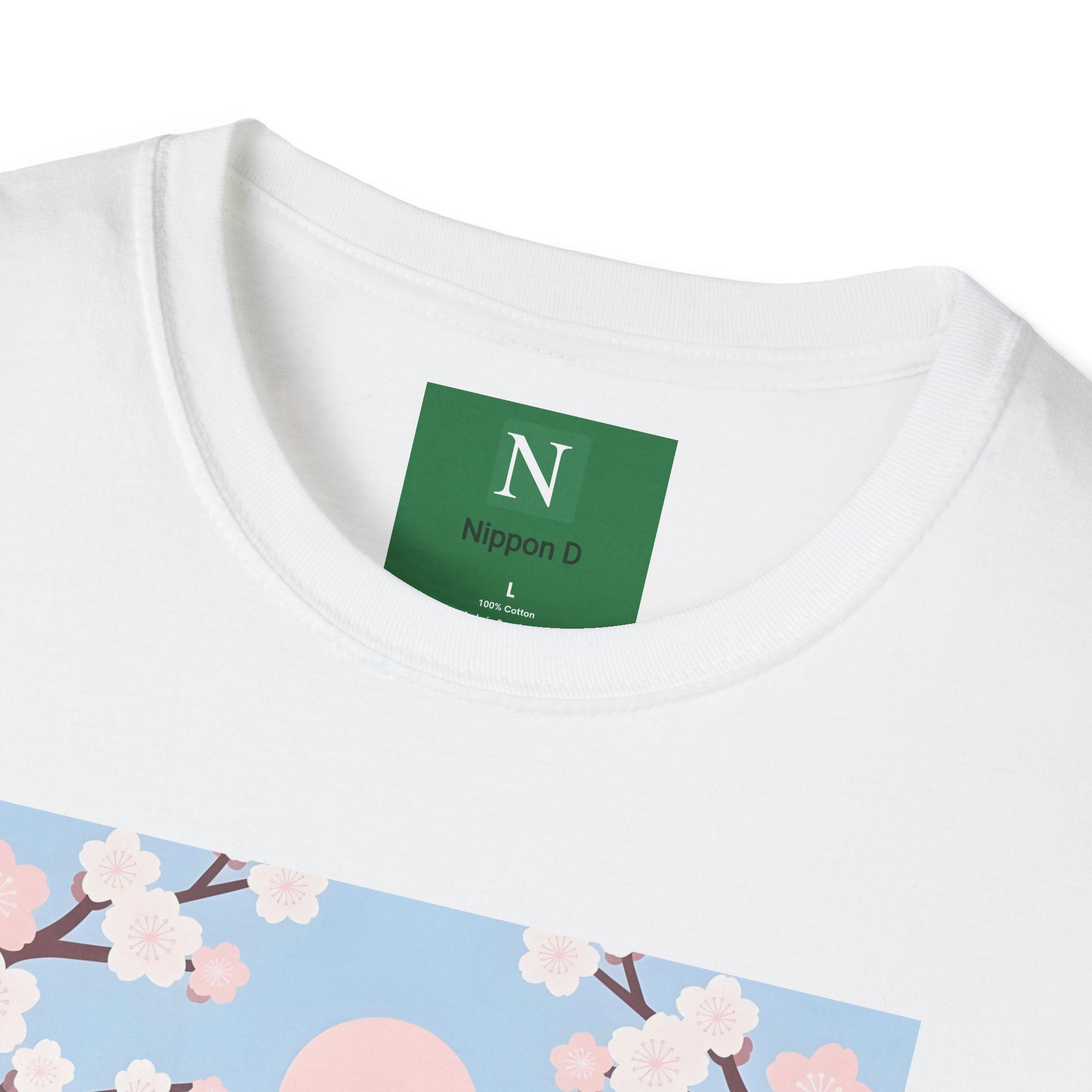 Cherry Blossom Geisha Tee — Japanese Girl & Cat Graphic T-Shirt