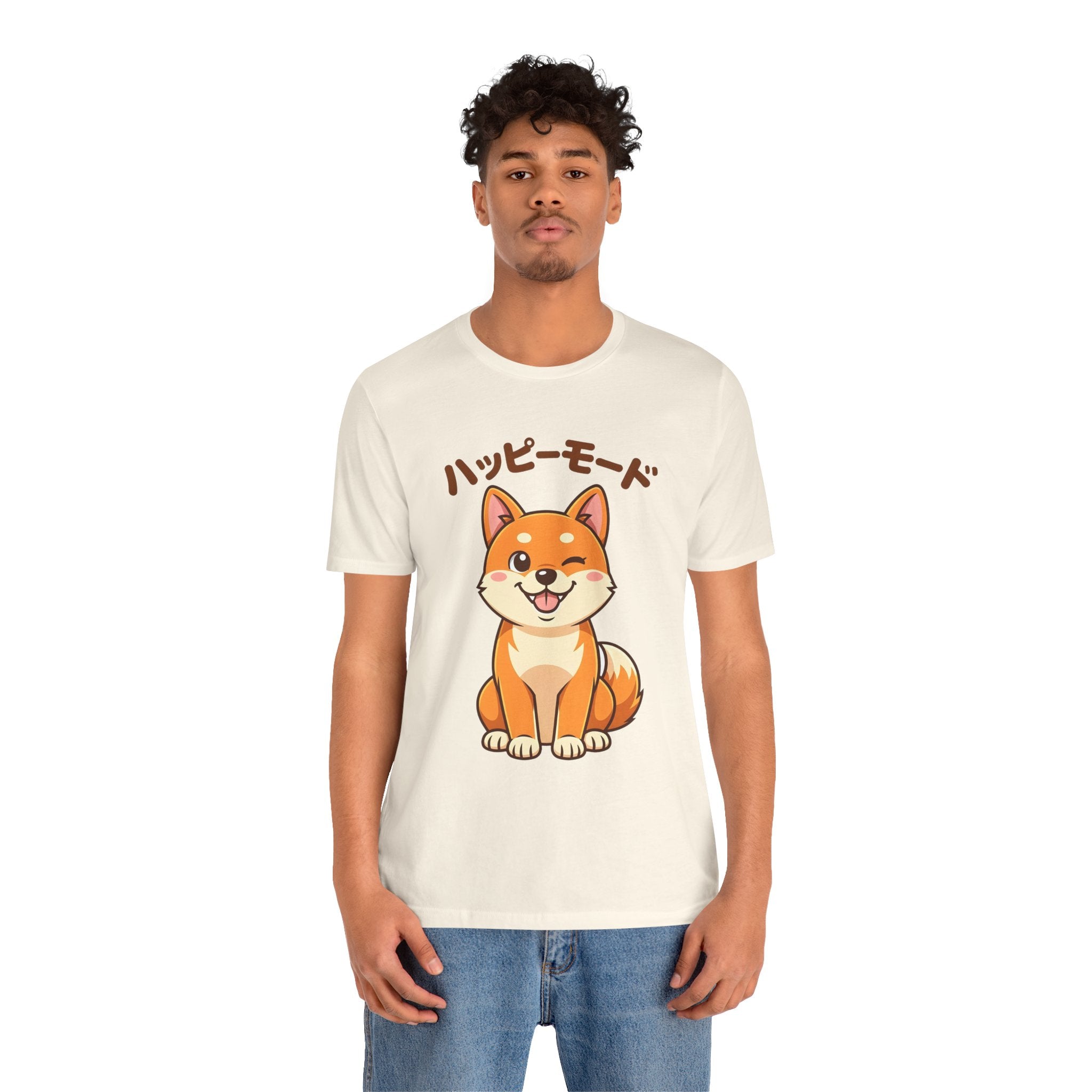 Happy Mode Shiba Inu T‑Shirt — Cute Japanese Kawaii Dog Tee