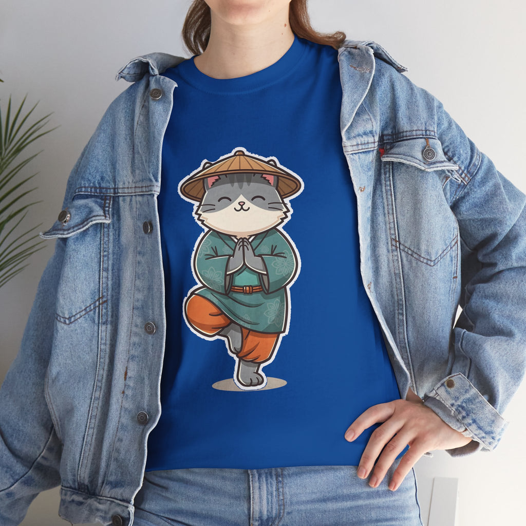 Meditating Cat Tee — Cute Zen Cat Yoga T-Shirt