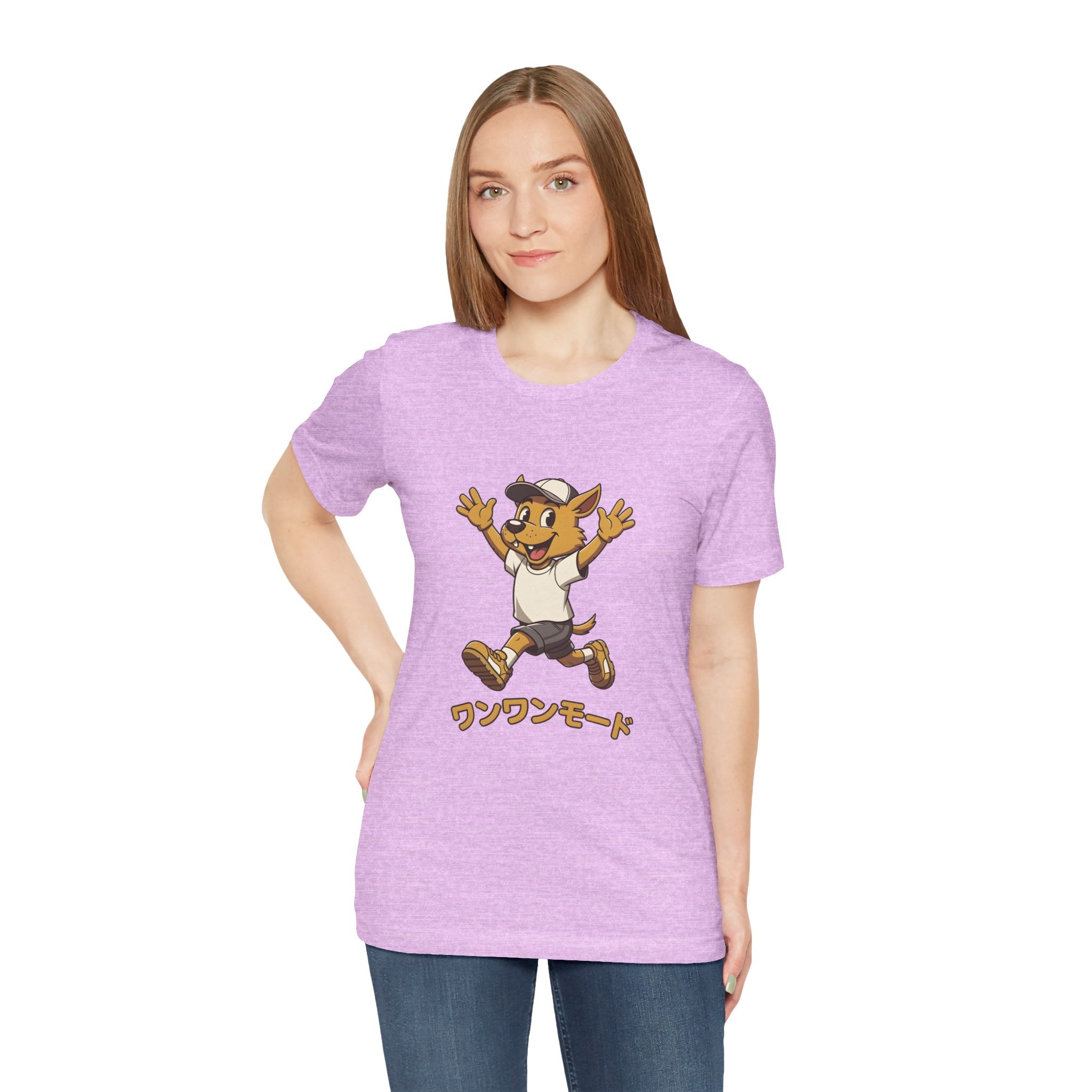 Happy Corgi Character Tee — ワンワンモード (Dog Mode) Cute Cartoon Shirt
