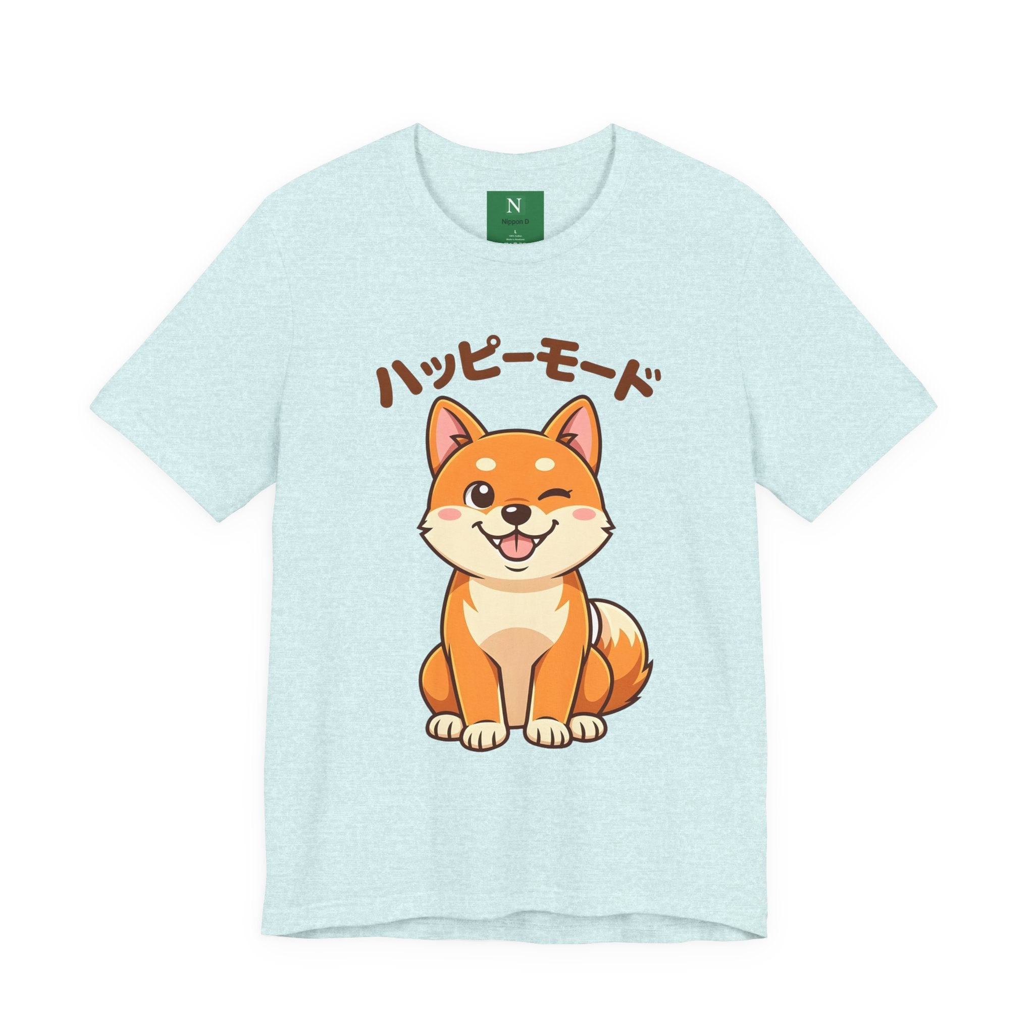 Happy Mode Shiba Inu T‑Shirt — Cute Japanese Kawaii Dog Tee