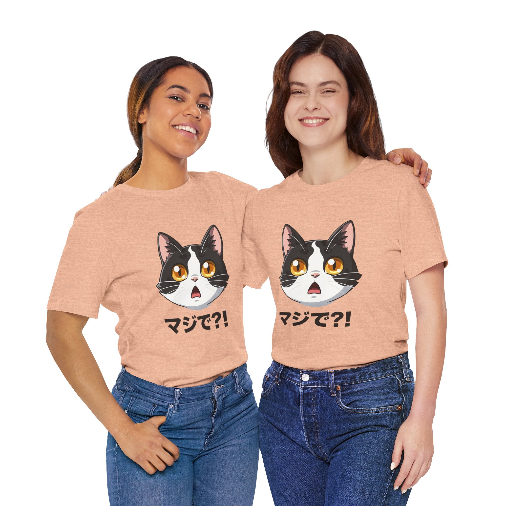 Cat Shock Face Graphic Tee — マジで?! Cute Anime Cat T-Shirt