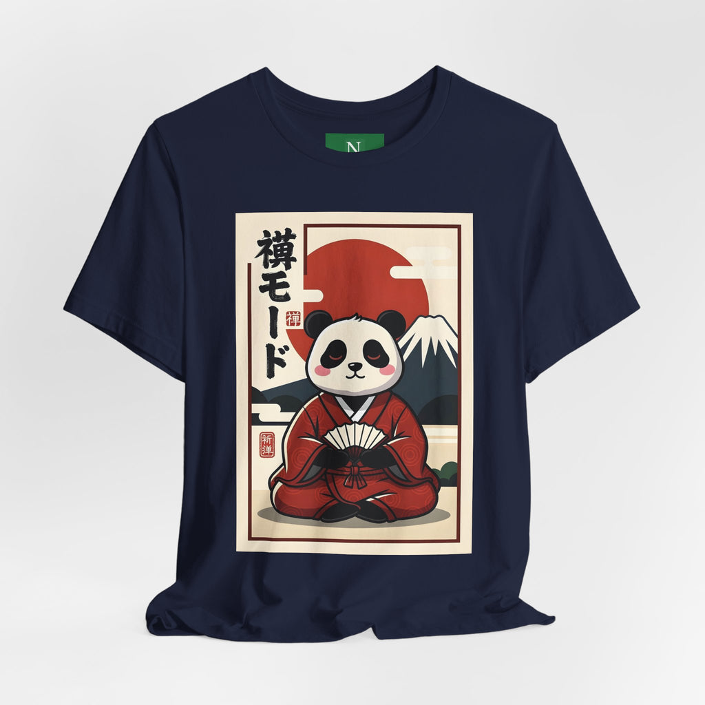 Panda Samurai Tee — Cute Japanese Ukiyo-e Style Graphic T-Shirt