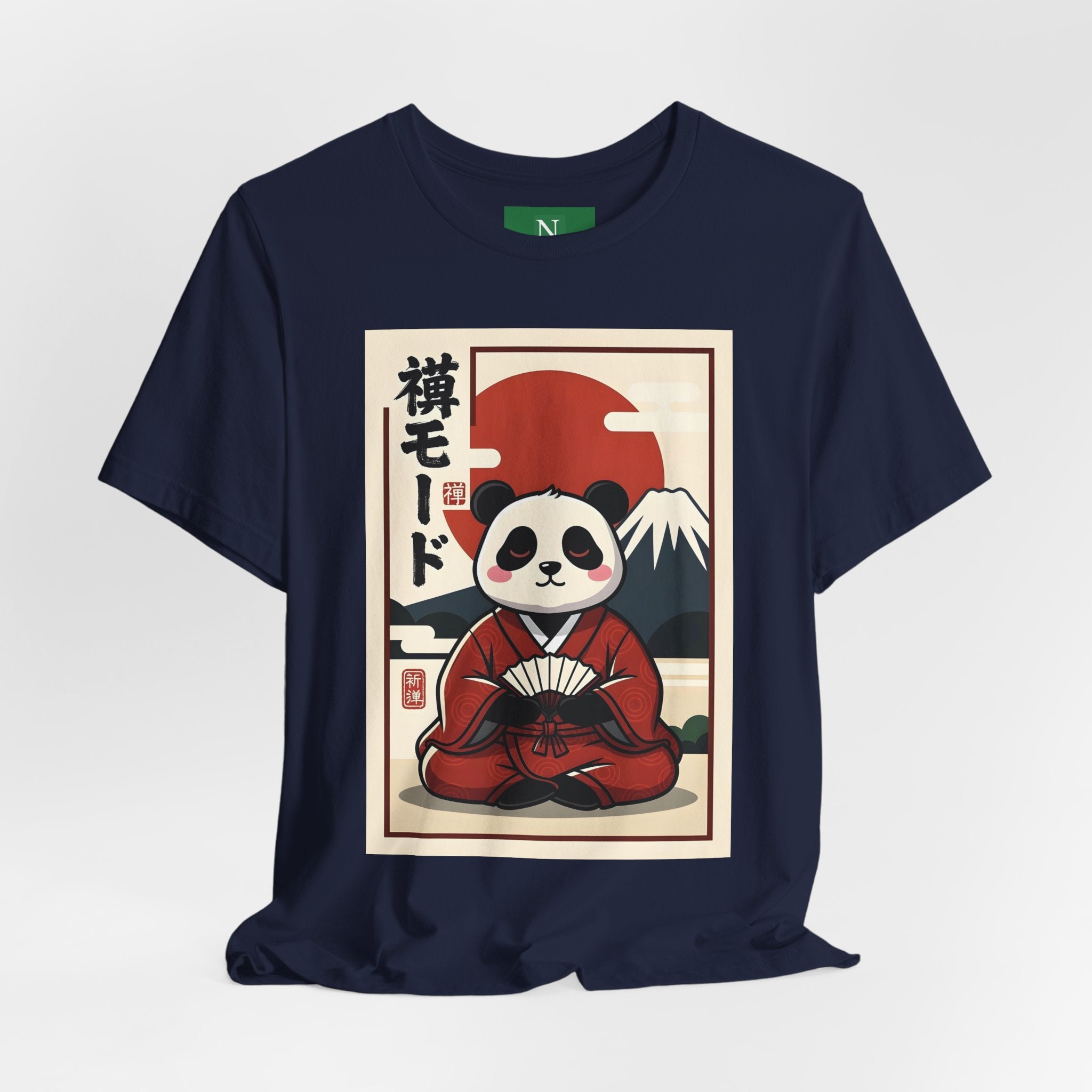 Panda Samurai Tee — Cute Japanese Ukiyo-e Style Graphic T-Shirt