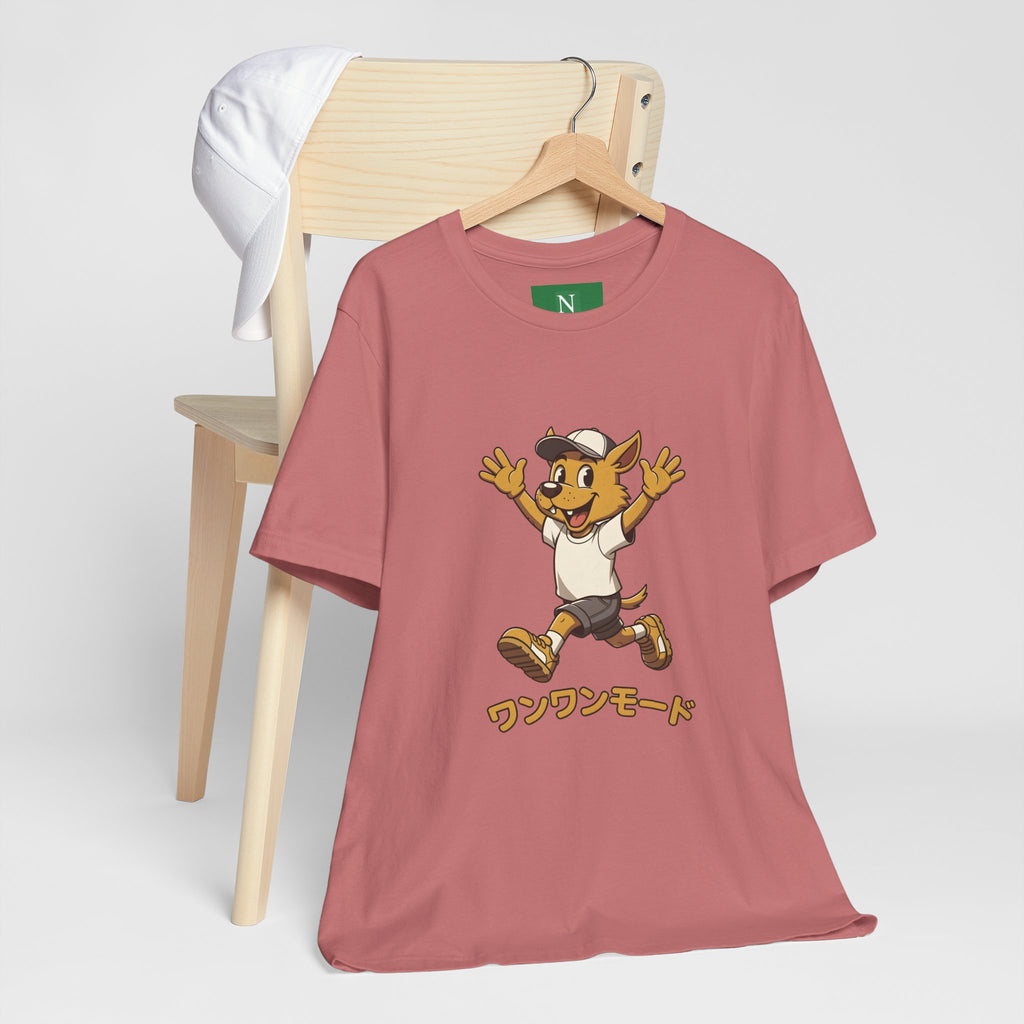 Happy Corgi Character Tee — ワンワンモード (Dog Mode) Cute Cartoon Shirt