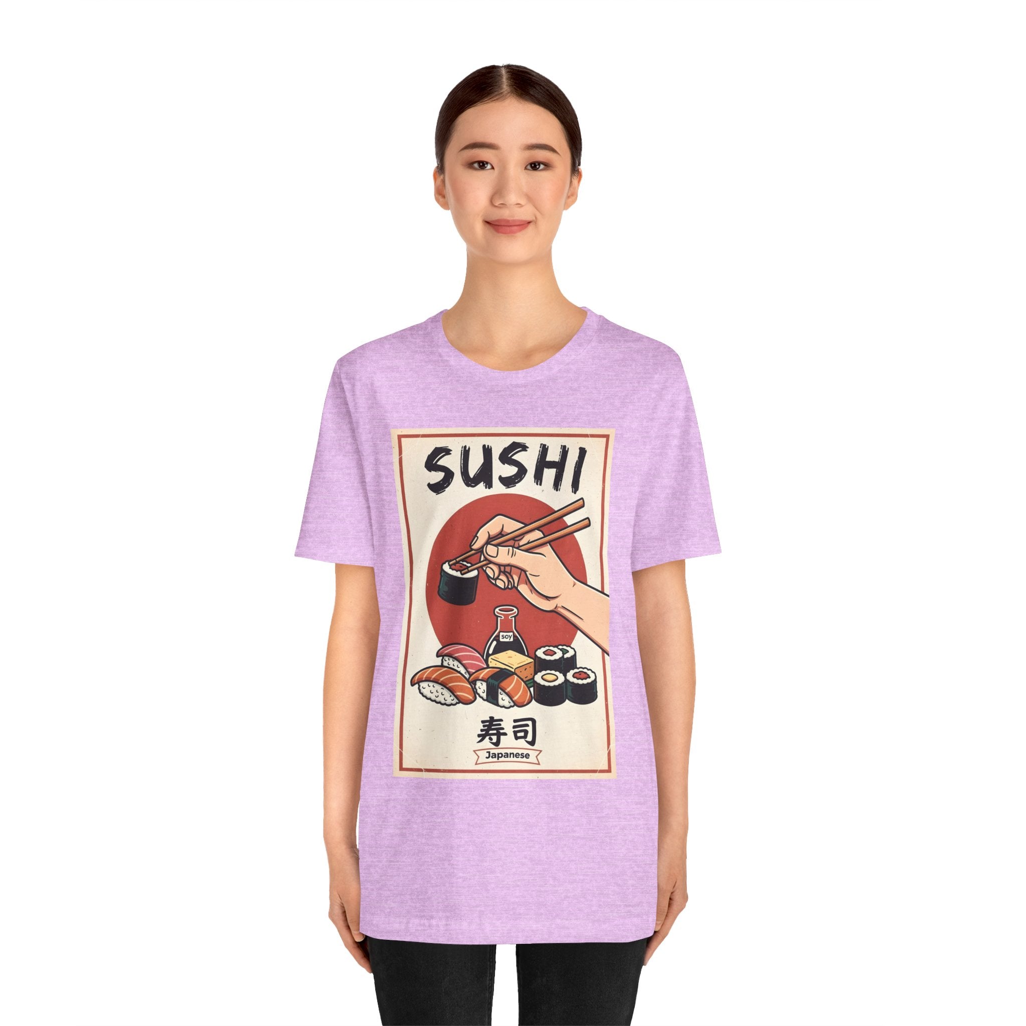 Sushi Poster Graphic Tee — Retro Japanese Sushi Shirt