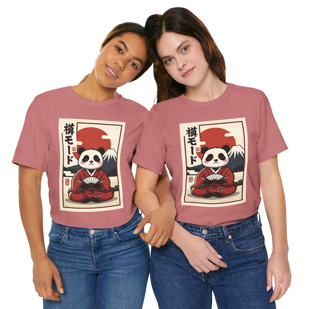 Panda Samurai Tee — Cute Japanese Ukiyo-e Style Graphic T-Shirt