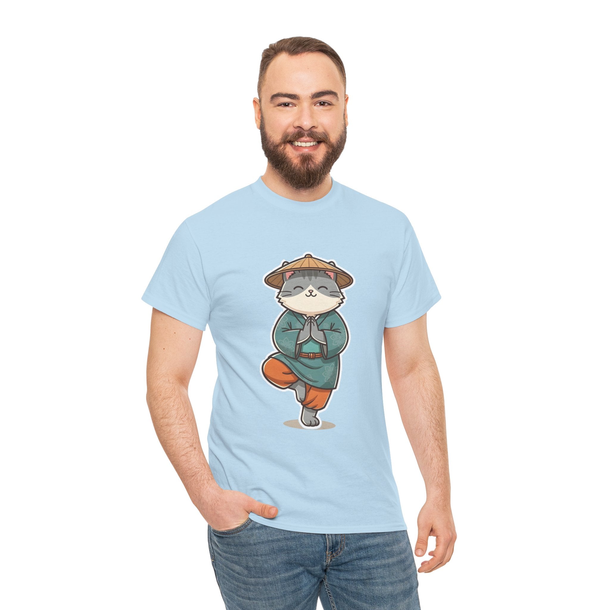 Meditating Cat Tee — Cute Zen Cat Yoga T-Shirt