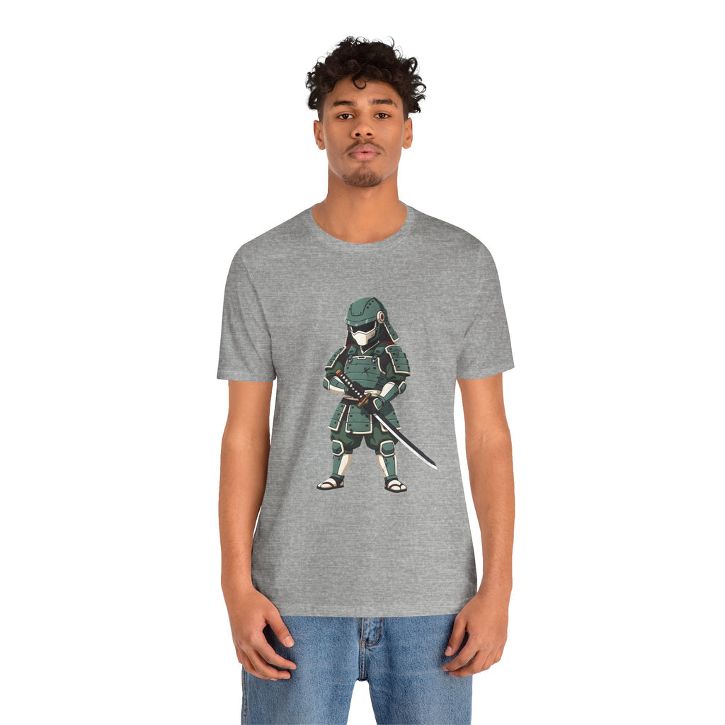 Samurai Cat T-Shirt – Cute Armored Kitty with Katana Graphic