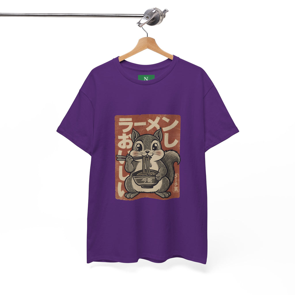 Ramen Squirrel T‑Shirt — Cute Vintage Japanese Noodle Graphic Tee