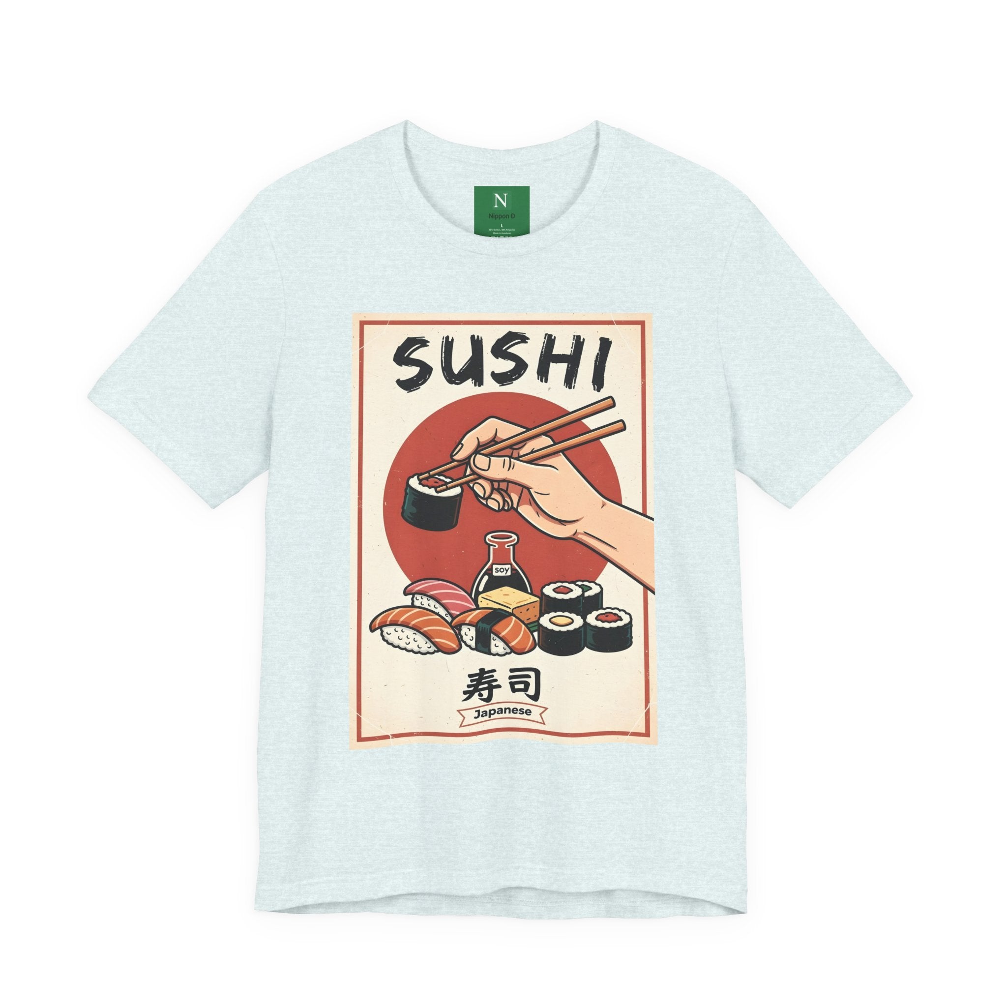 Sushi Poster Graphic Tee — Retro Japanese Sushi Shirt