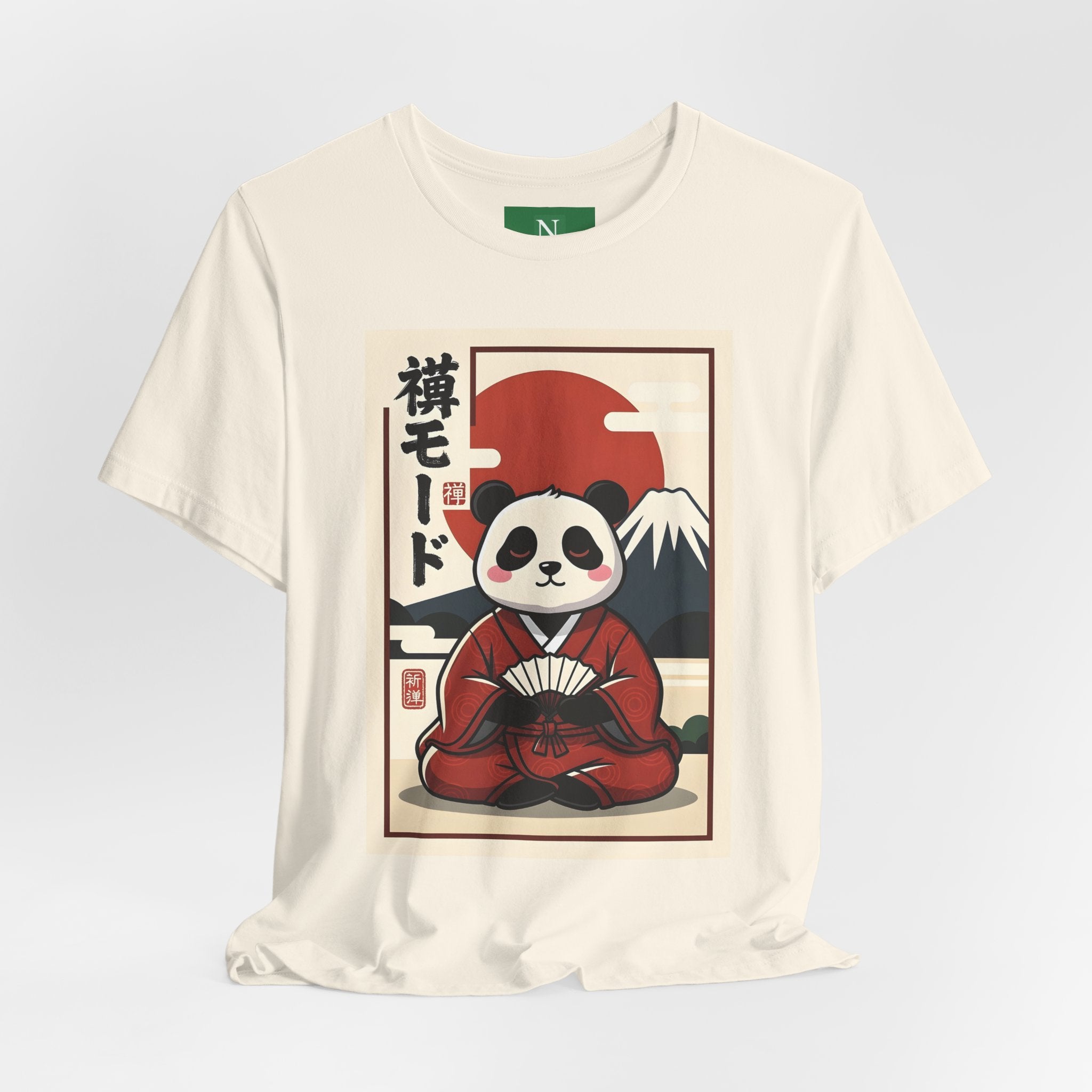 Panda Samurai Tee — Cute Japanese Ukiyo-e Style Graphic T-Shirt