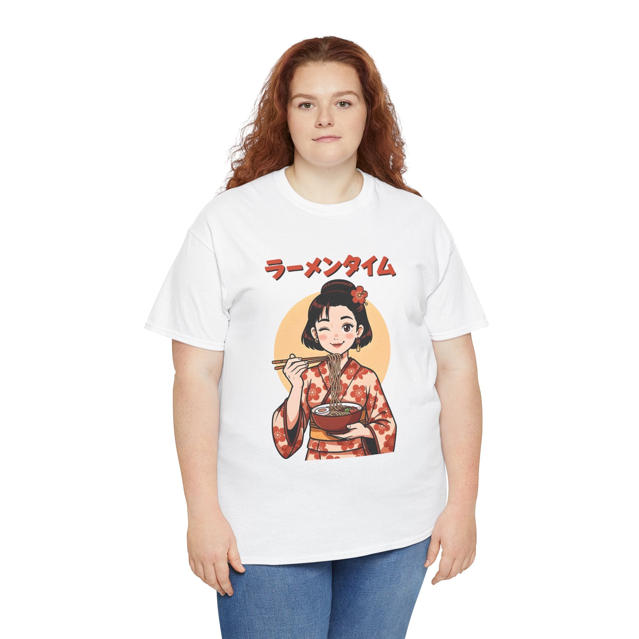 Ramen Time Tee — Cute Kimono Girl Eating Ramen Graphic T-Shirt