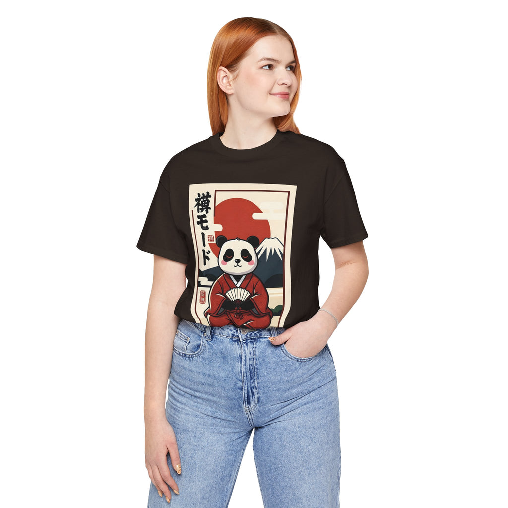 Panda Samurai Tee — Cute Japanese Ukiyo-e Style Graphic T-Shirt