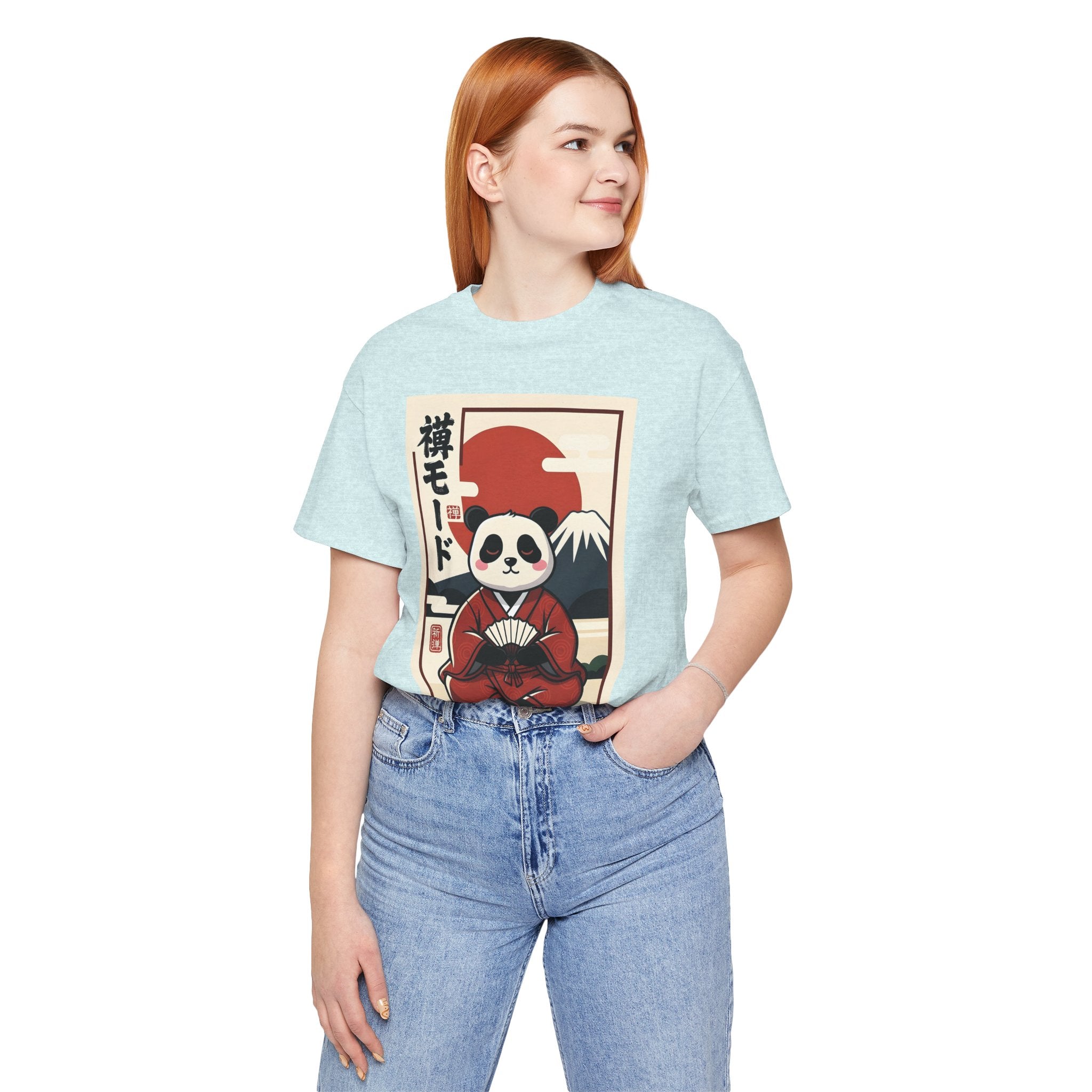 Panda Samurai Tee — Cute Japanese Ukiyo-e Style Graphic T-Shirt