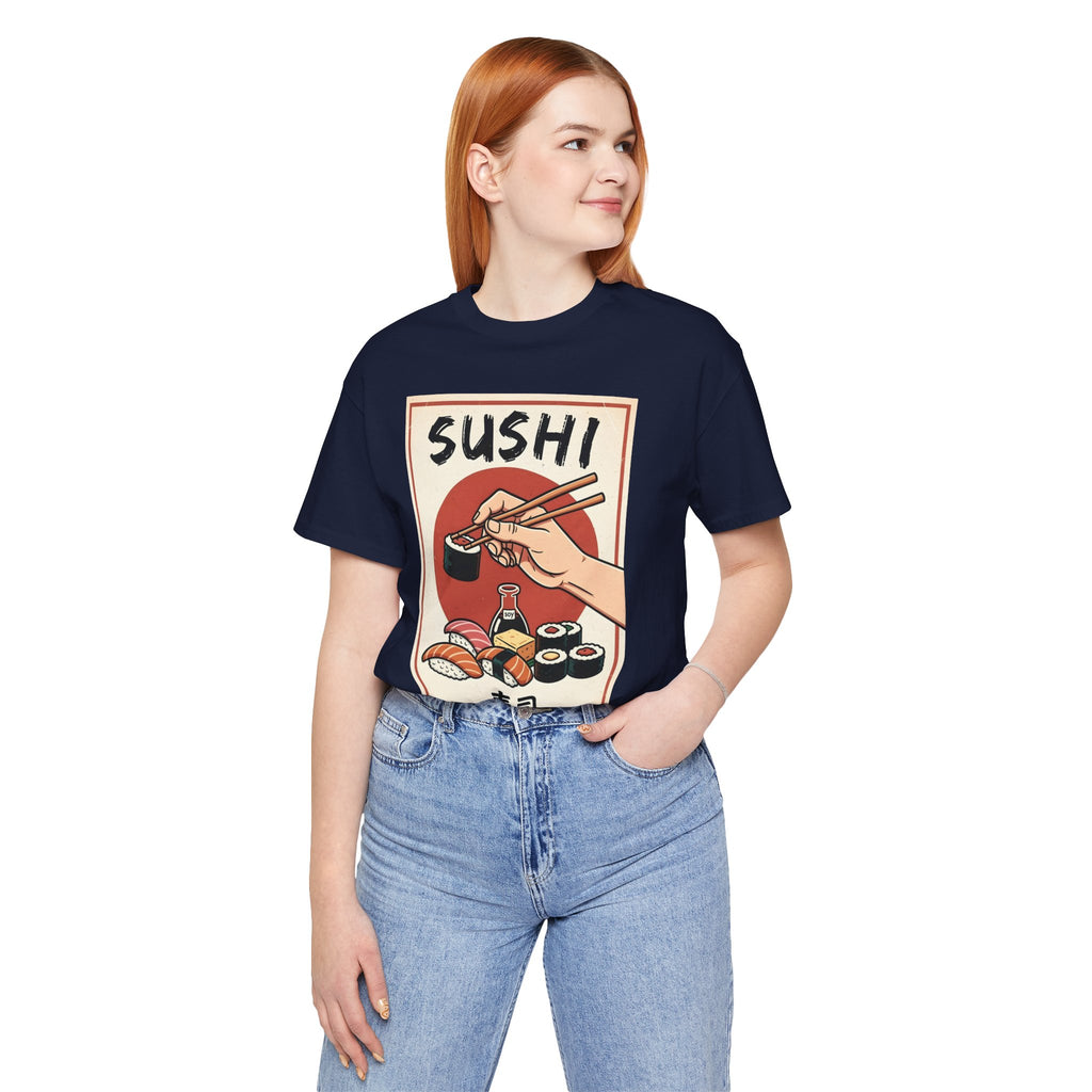 Sushi Poster Graphic Tee — Retro Japanese Sushi Shirt