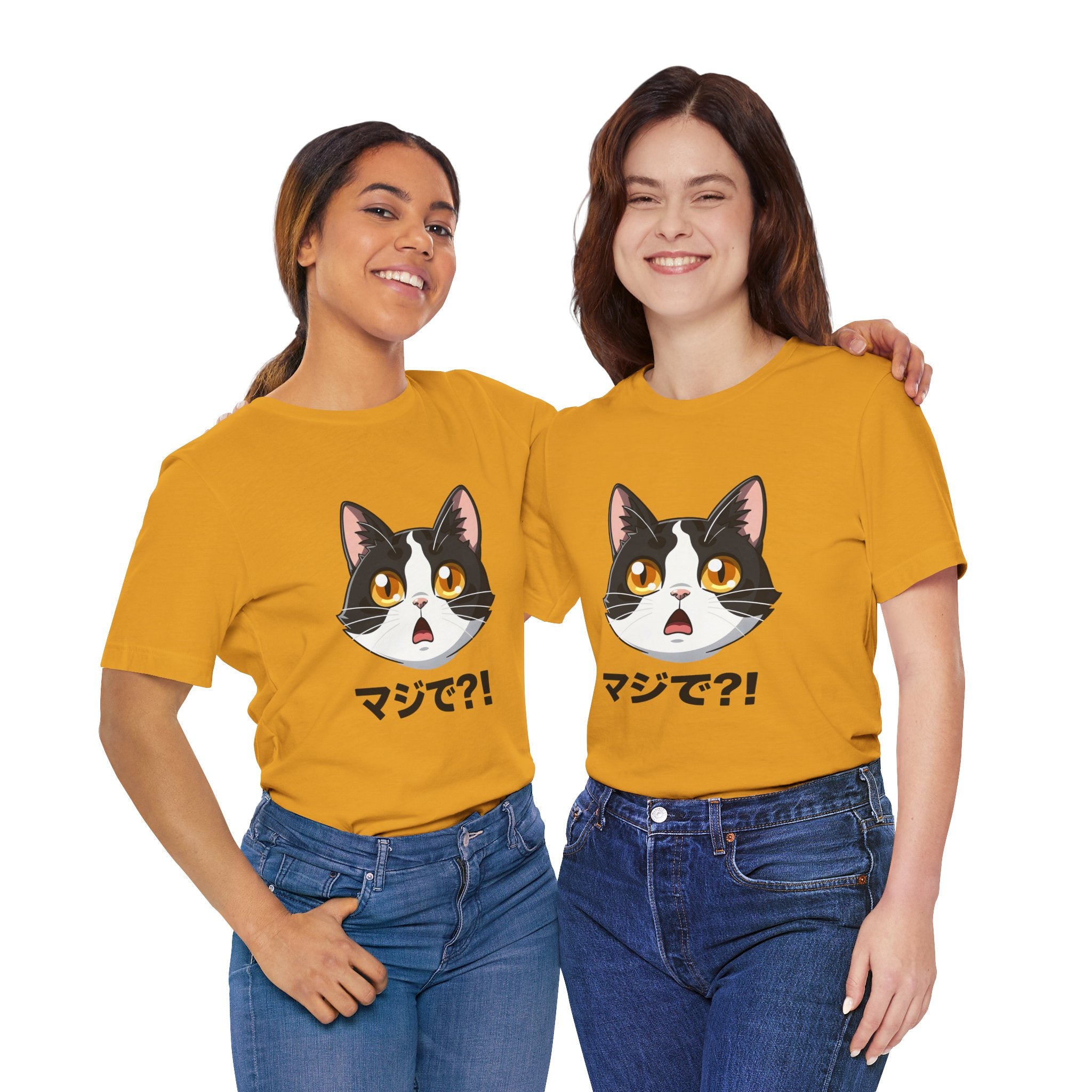 Cat Shock Face Graphic Tee — マジで?! Cute Anime Cat T-Shirt