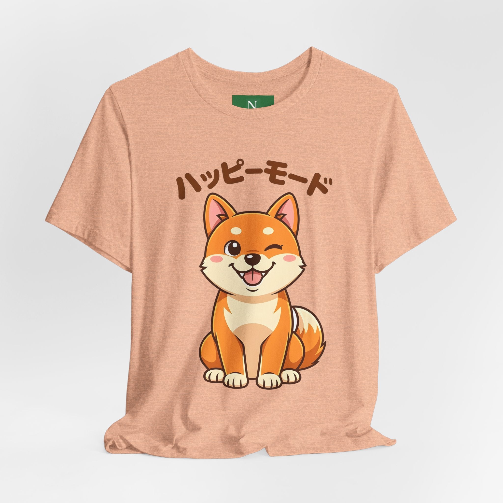 Happy Mode Shiba Inu T‑Shirt — Cute Japanese Kawaii Dog Tee