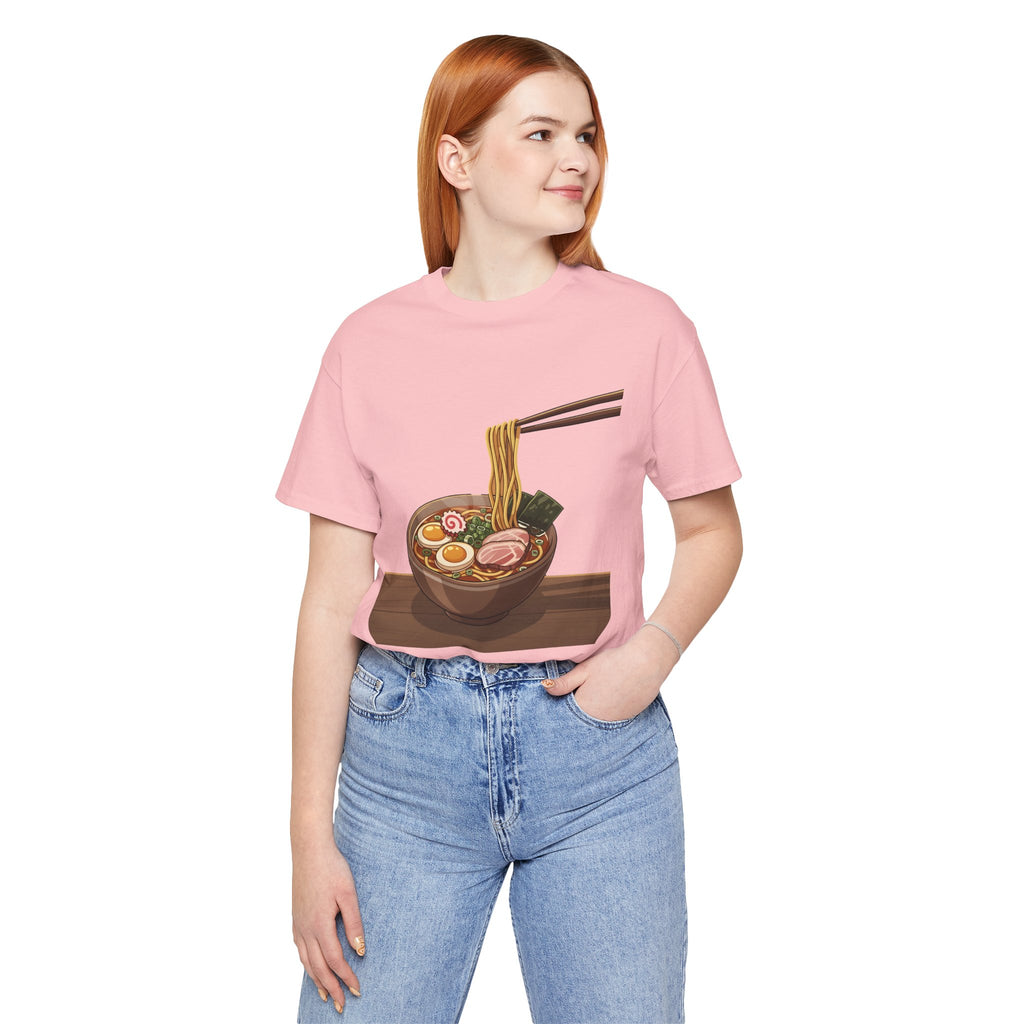 Ramen Bowl Graphic Tee – Chopsticks & Noodles Japanese Food T-Shirt