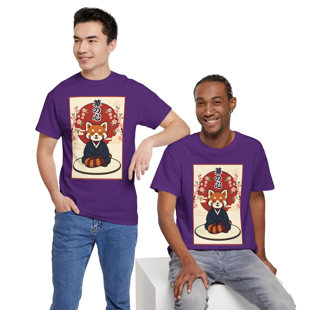 Red Panda Zen T-Shirt — Cute Japanese-Inspired Meditation Design