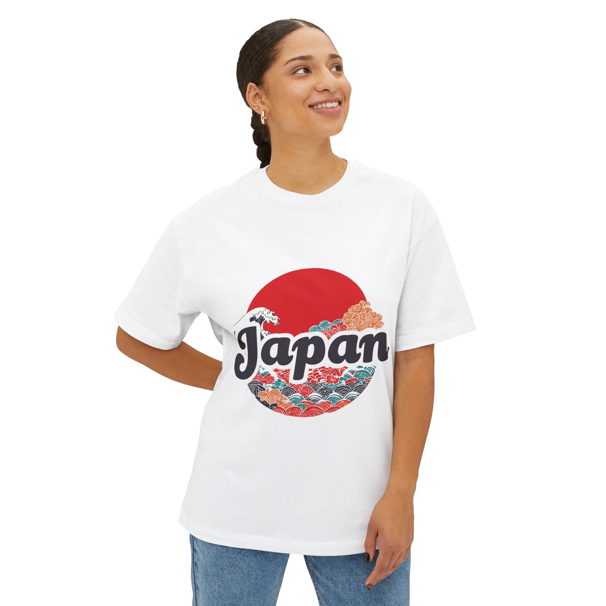 Copy of Japanese Wave Art Unisex Oversized Boxy Tee, Casual Streetwear, Vintage Graphic Tee, Summer Outfit, Gift for Art Lovers