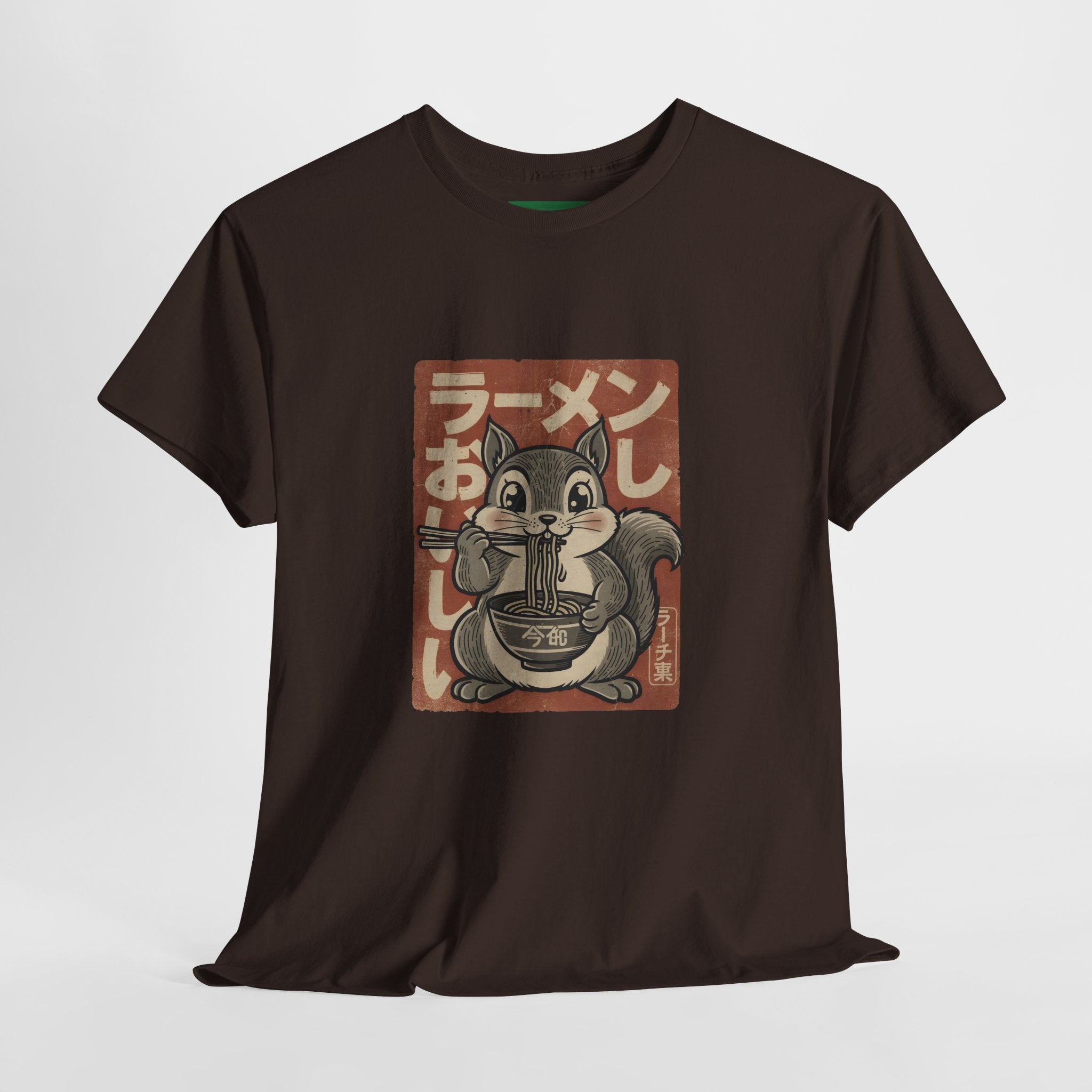 Ramen Squirrel T‑Shirt — Cute Vintage Japanese Noodle Graphic Tee