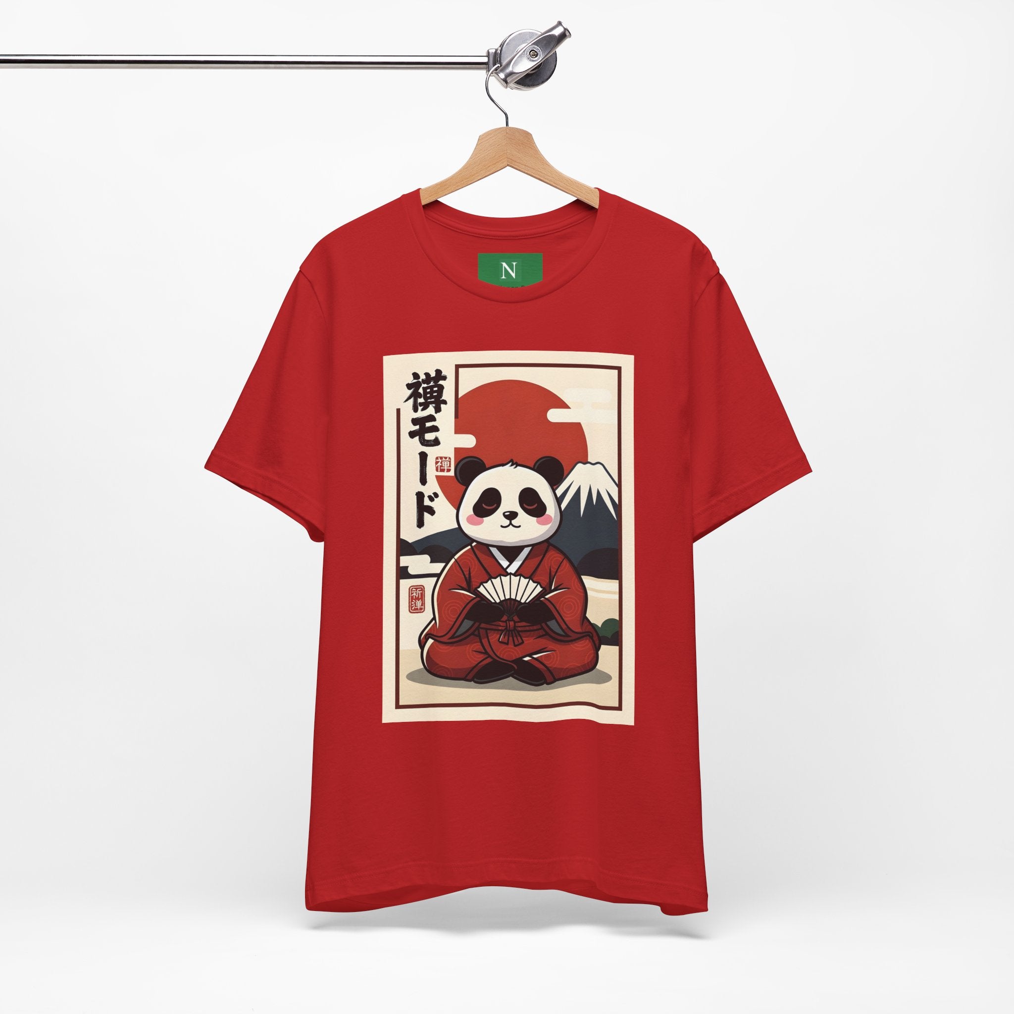 Panda Samurai Tee — Cute Japanese Ukiyo-e Style Graphic T-Shirt