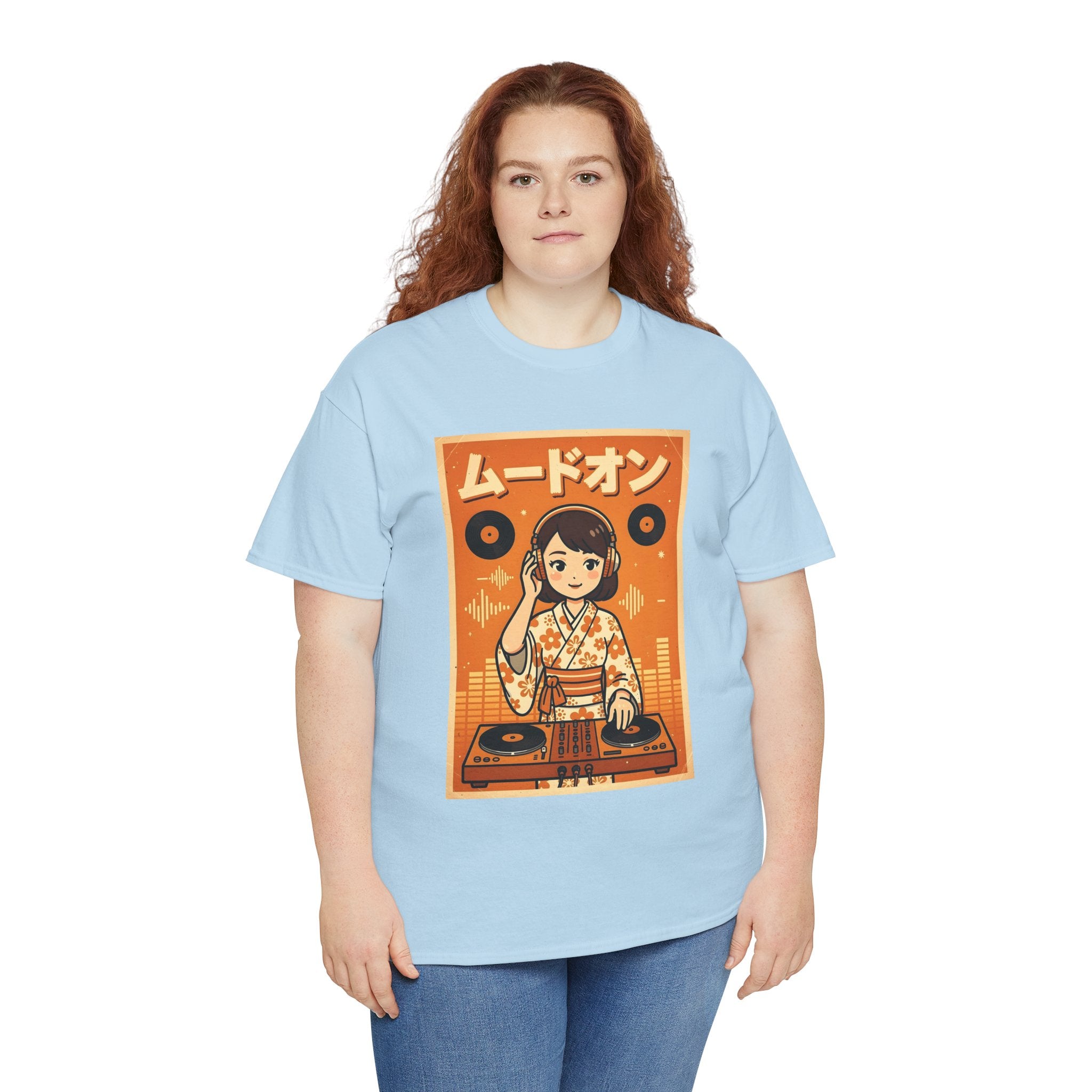 DJ Kimono T‑Shirt — Retro Japanese Anime Vinyl DJ Graphic Tee