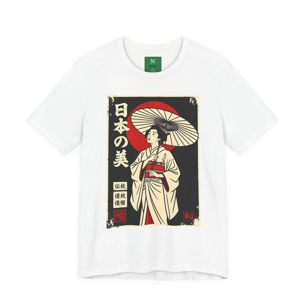 Geisha Umbrella T‑Shirt — Japanese Beauty Vintage Ukiyo-e Tee
