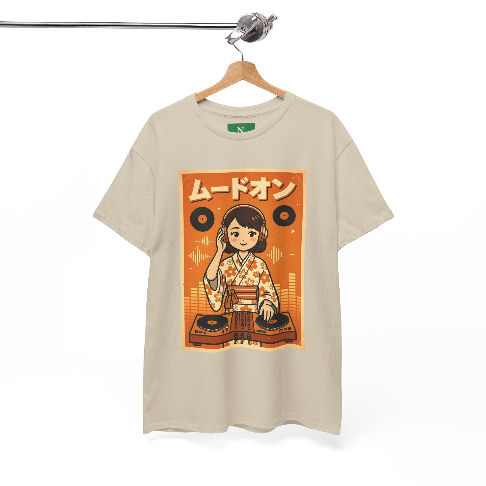 DJ Kimono T‑Shirt — Retro Japanese Anime Vinyl DJ Graphic Tee