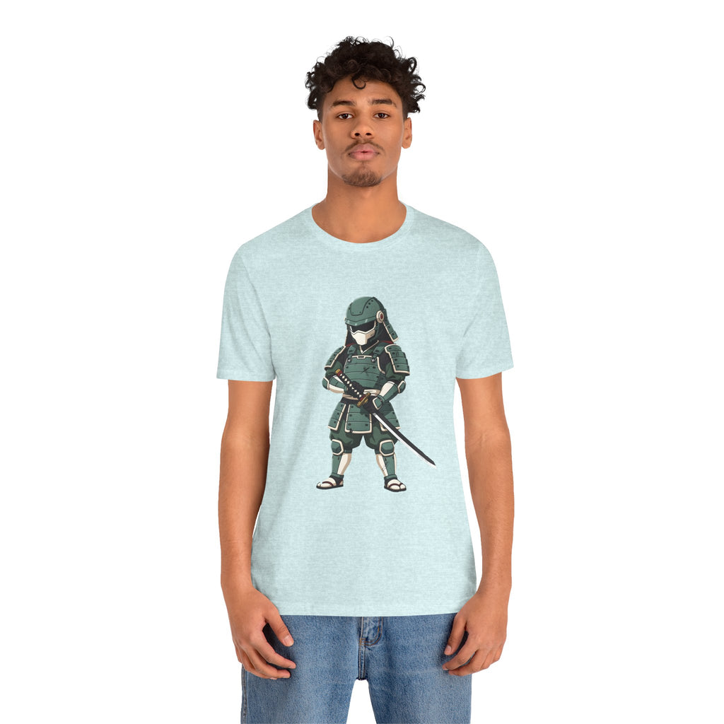 Samurai Cat T-Shirt – Cute Armored Kitty with Katana Graphic