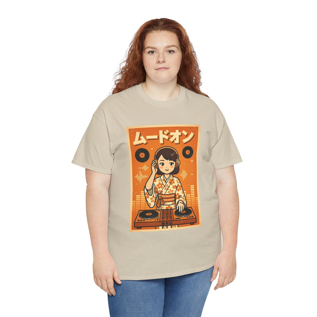 DJ Kimono T‑Shirt — Retro Japanese Anime Vinyl DJ Graphic Tee