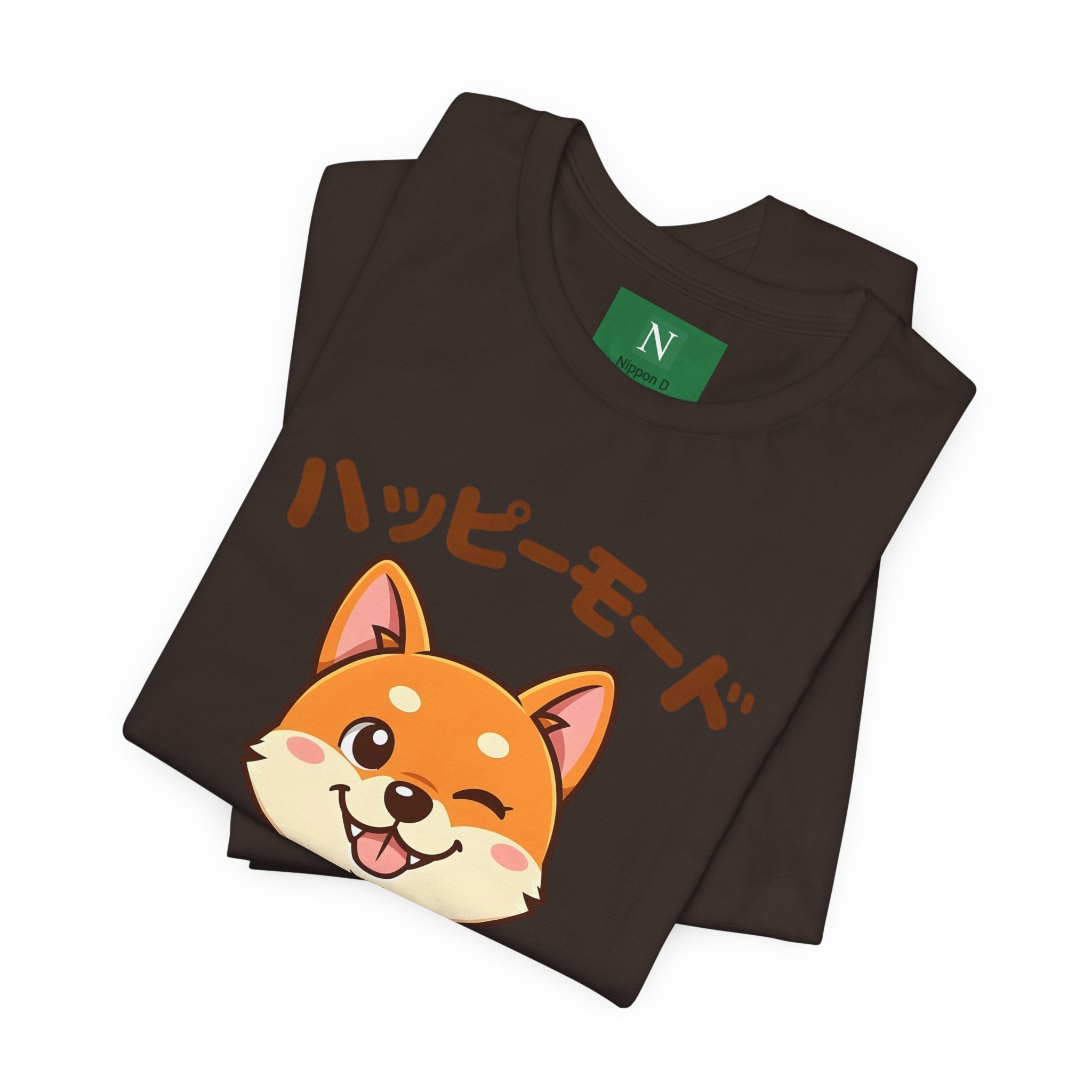 Happy Mode Shiba Inu T‑Shirt — Cute Japanese Kawaii Dog Tee