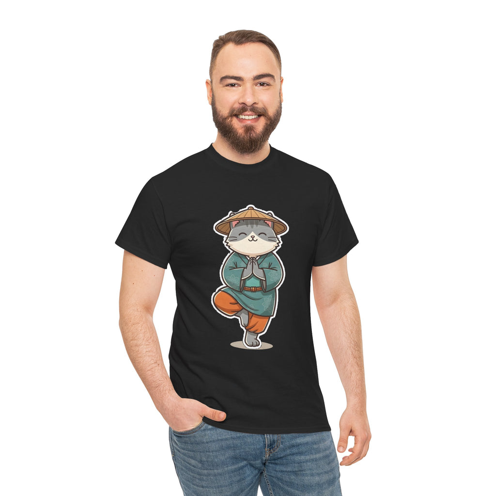 Meditating Cat Tee — Cute Zen Cat Yoga T-Shirt
