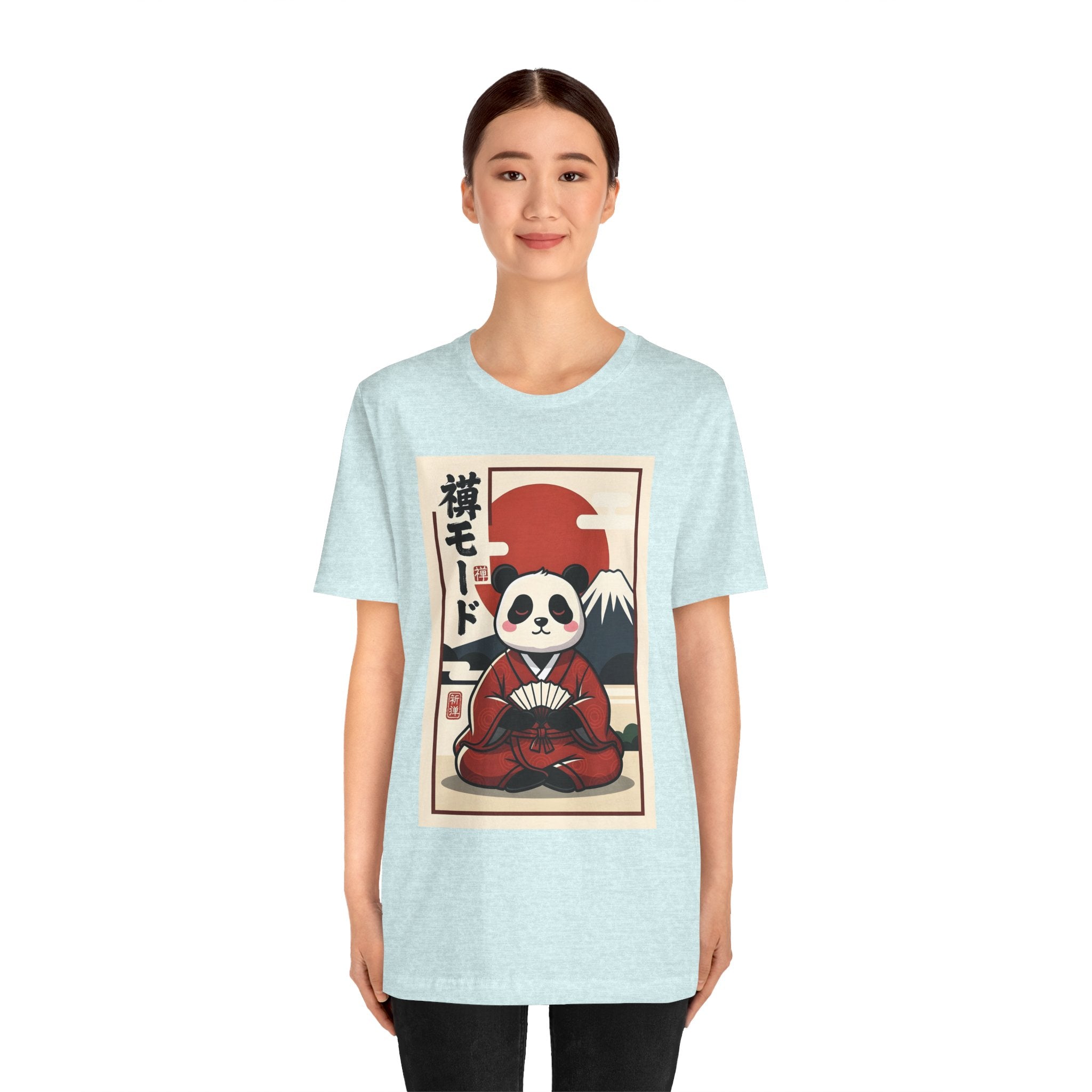 Panda Samurai Tee — Cute Japanese Ukiyo-e Style Graphic T-Shirt
