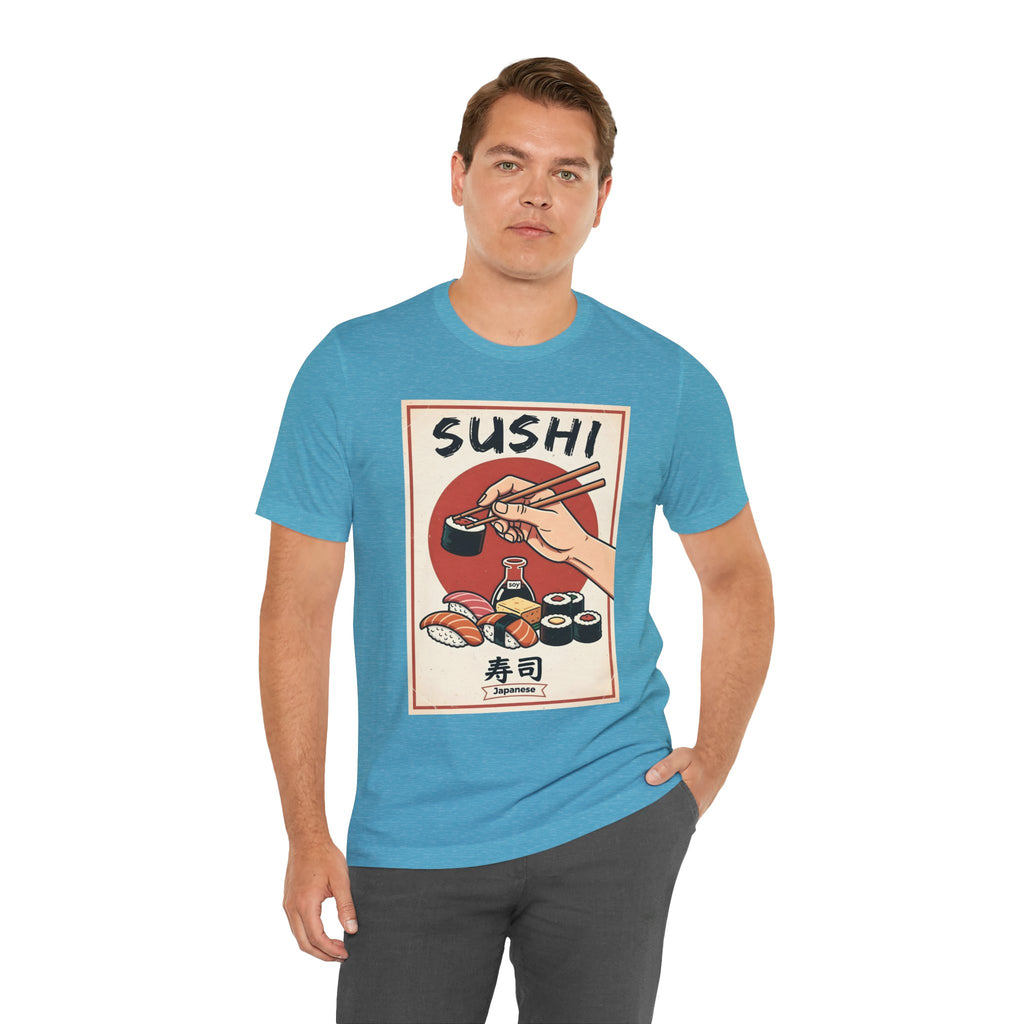 Sushi Poster Graphic Tee — Retro Japanese Sushi Shirt